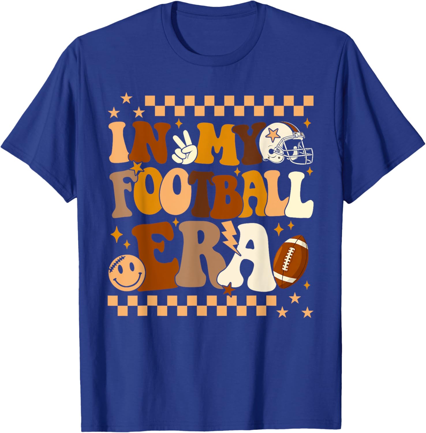 Groovy In My Football Era T-Shirt for Men, Women, and Kids Football Fans - 11