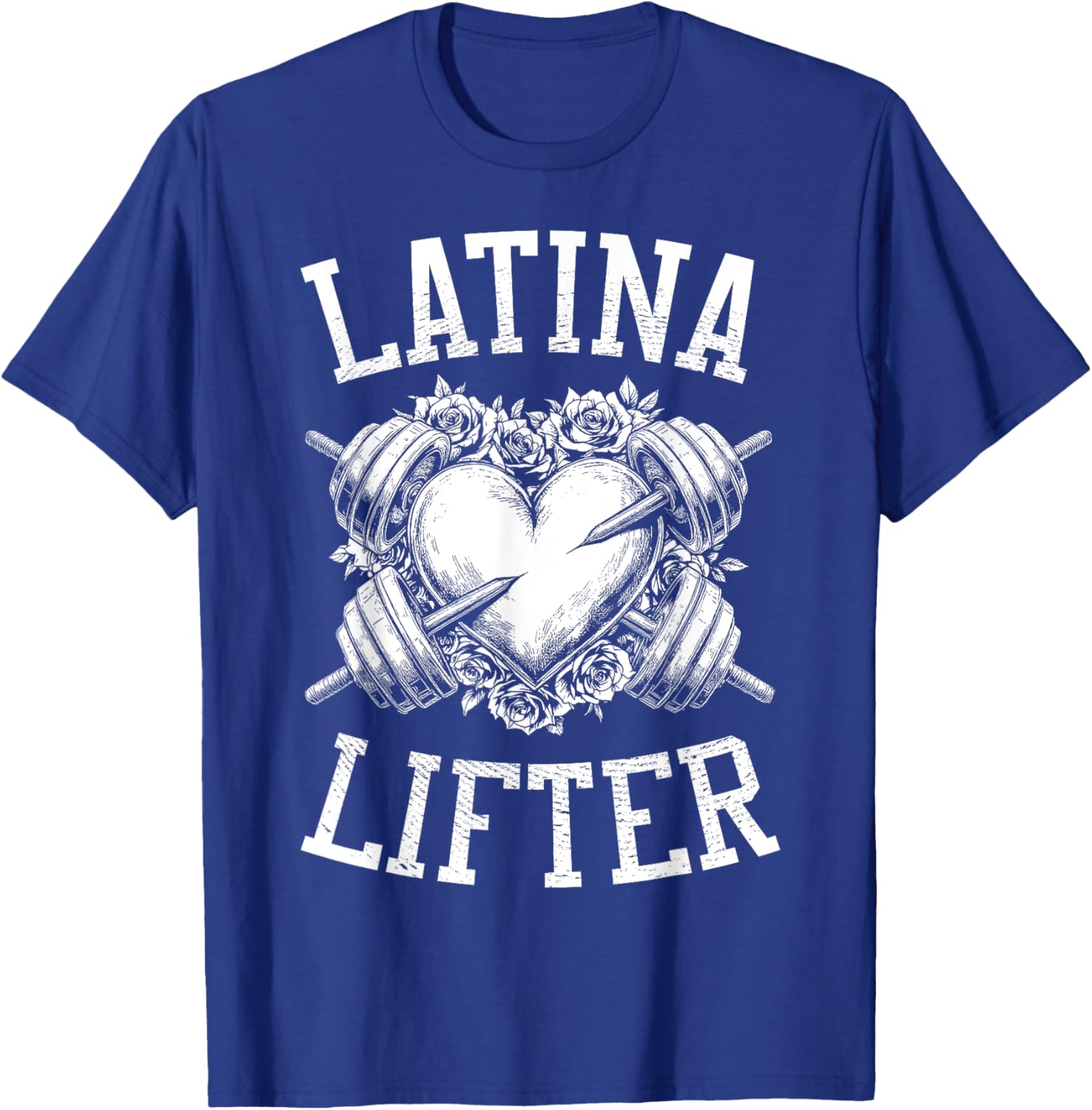 Latina Lifter Heart Fitness T-Shirt for Hispanic Gym Lovers - 1