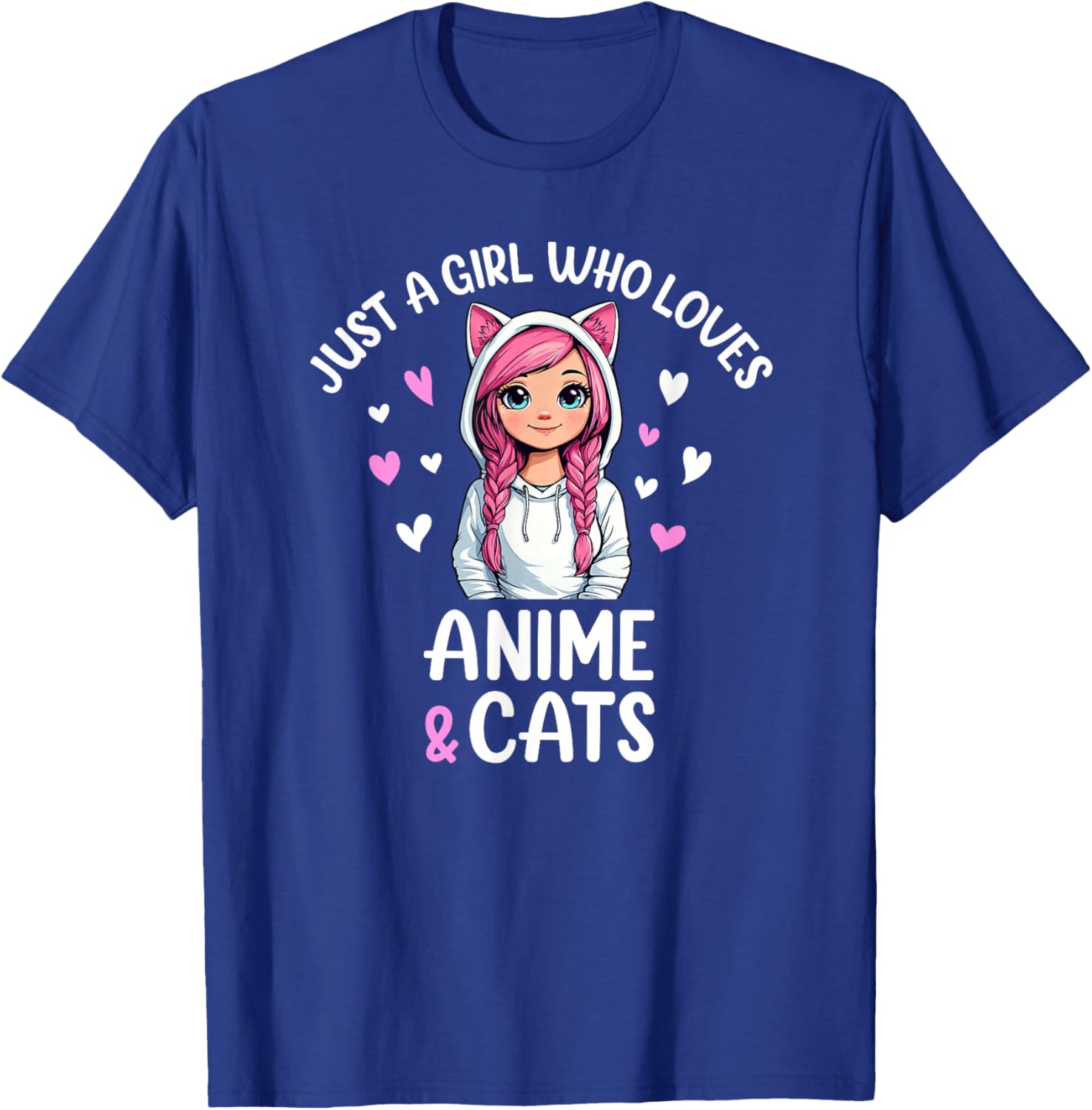Just A Girl Who Loves Anime and Cats T-Shirt for Cat and Anime Fans - 5