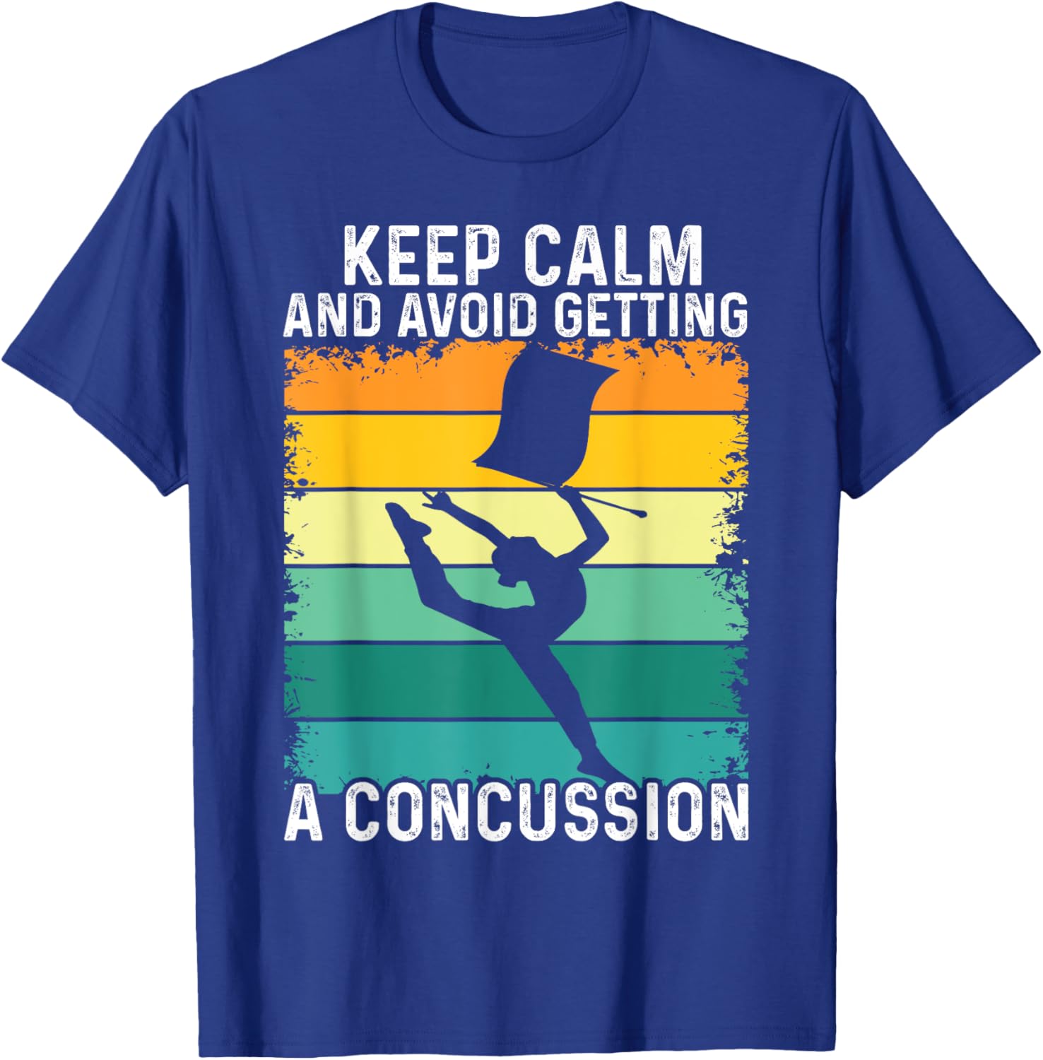 Keep Calm Avoid Concussion Retro Graphic T-Shirt for Sports Enthusiasts - 10