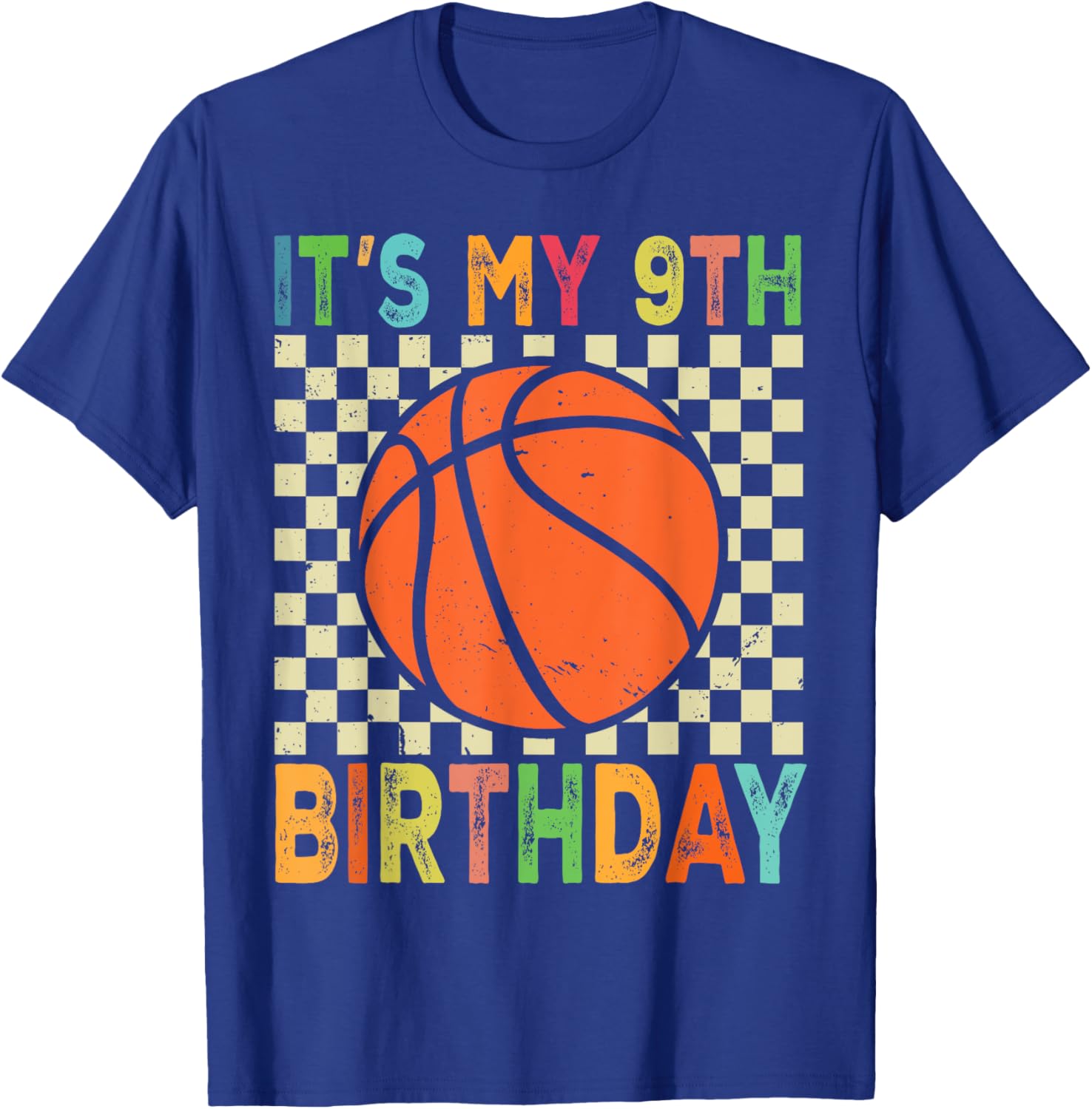 Cool 9th Birthday Basketball T-Shirt for 9 Year Old Players and Fans - 1