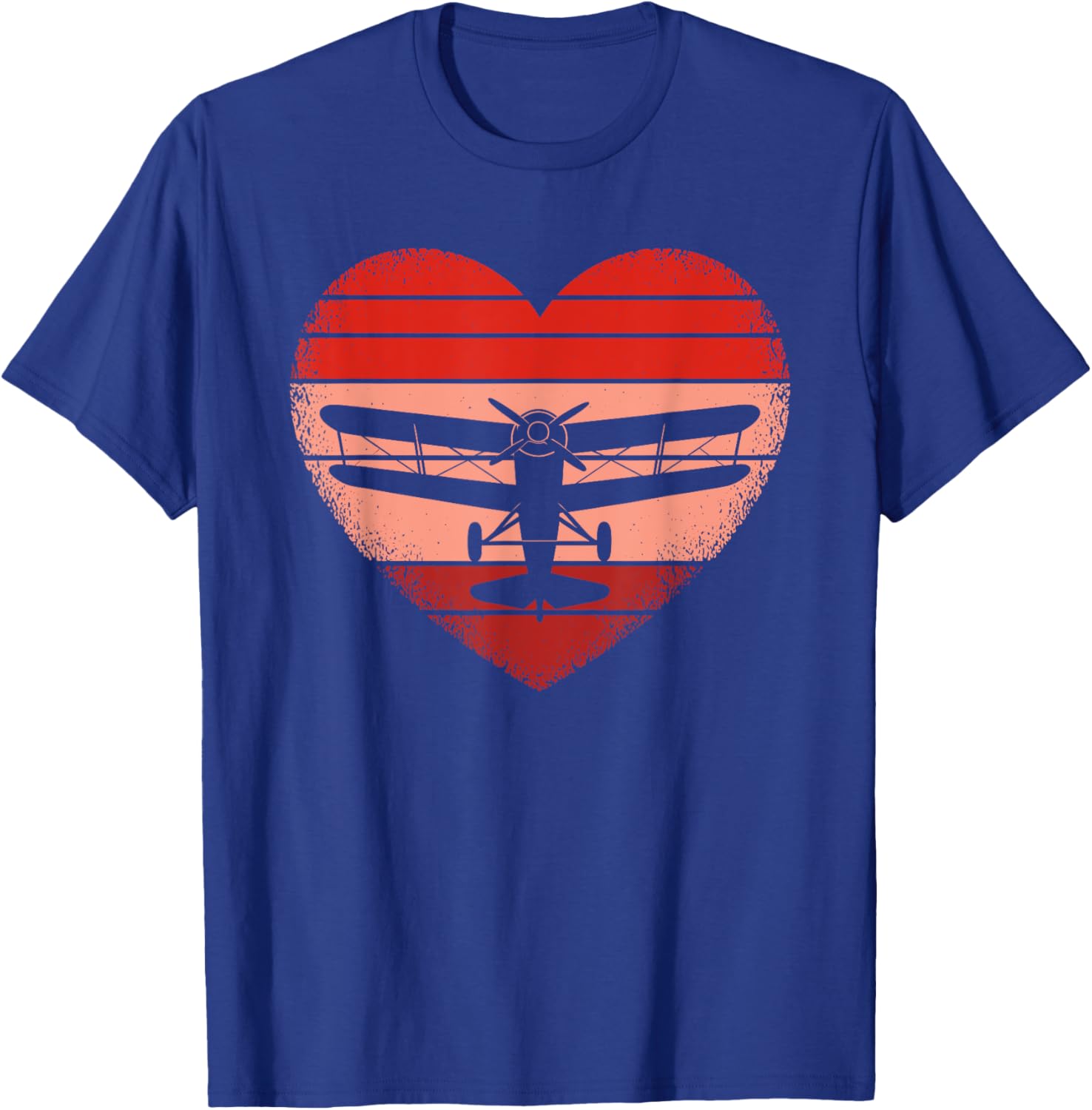 Retro Airplane Heart T-Shirt for Pilots - Cute Valentine Tee for All Ages - 12