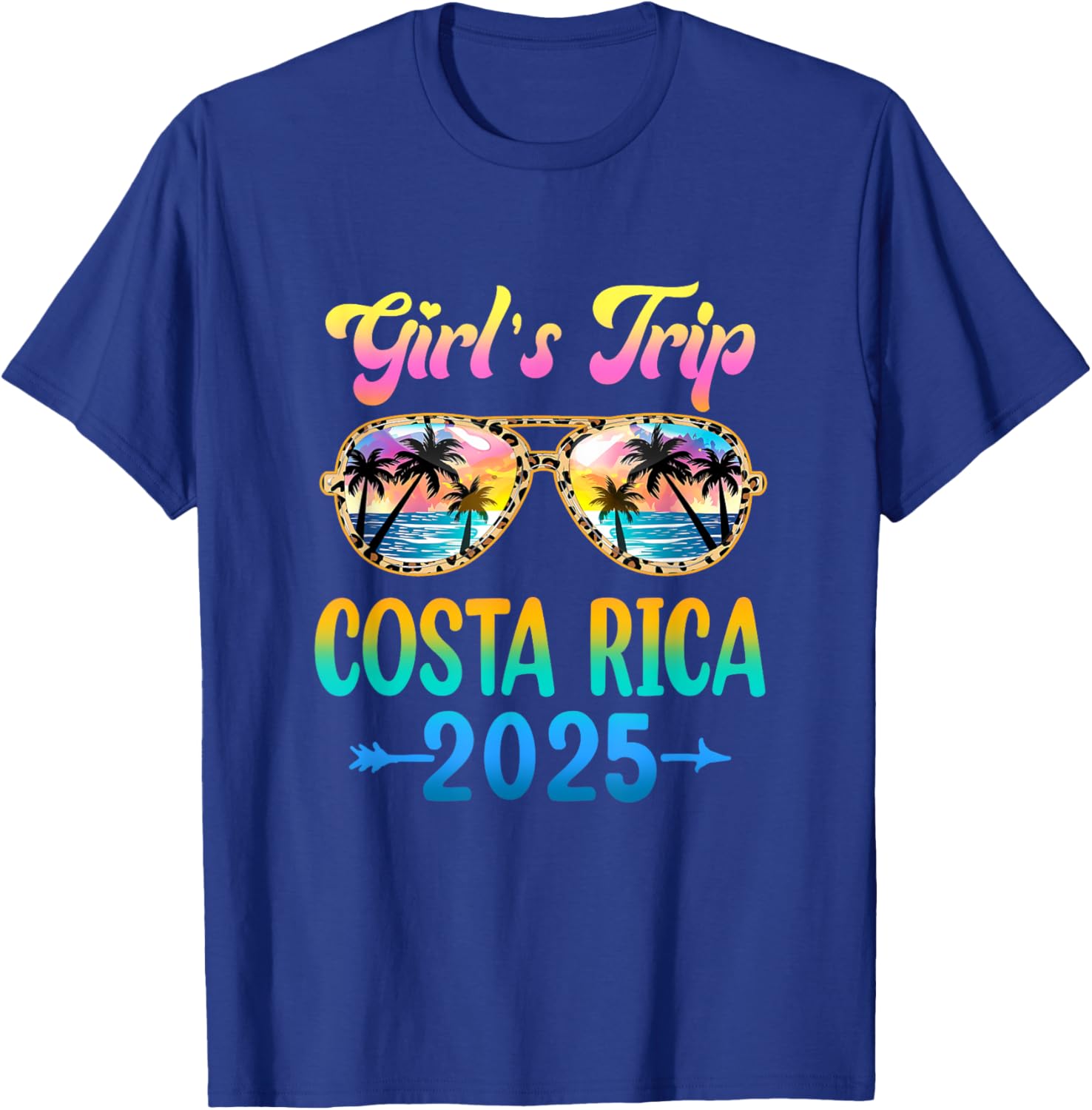 Girls Trip Costa Rica 2025 Summer Vacation Sunglasses T-Shirt - 15