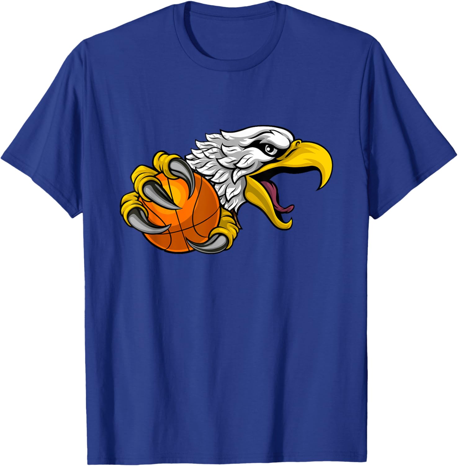 Eagle Hawk Basketball Cartoon Character T-Shirt for Fun Sports Fans - 15