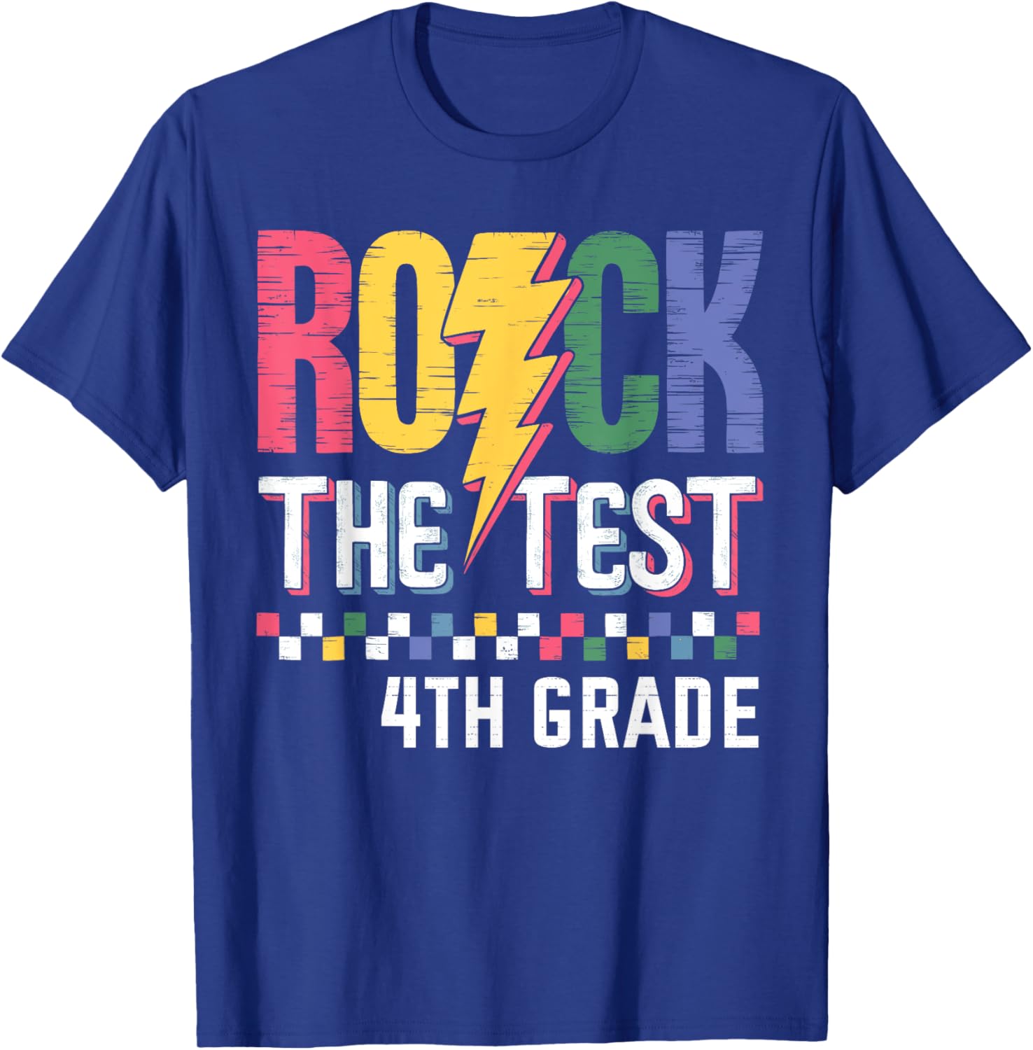 Rock The Test 4th Grade Test Day T-Shirt for Students and Teachers - 18