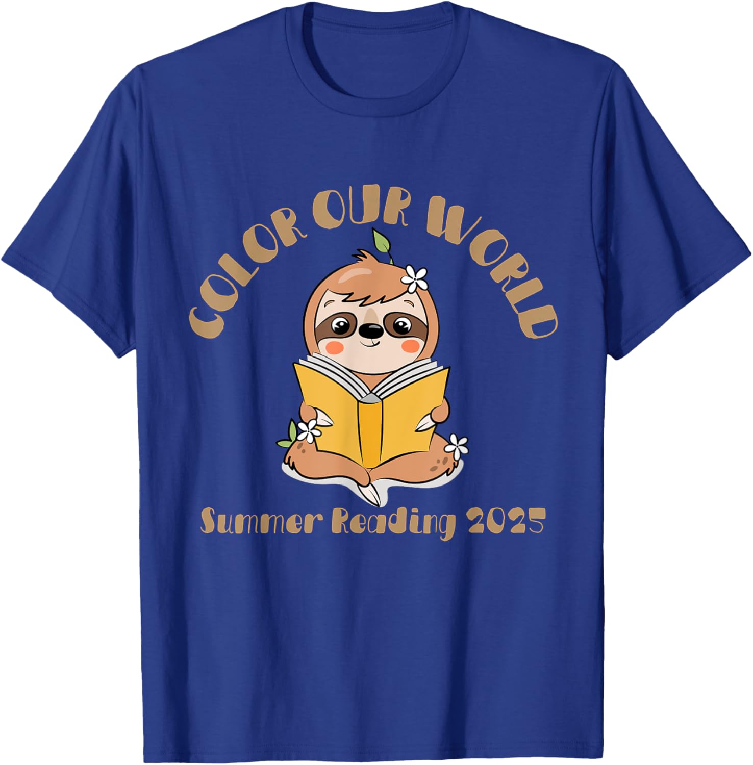 Color Our World 2025 Summer Reading Program Sloth T-Shirt for Kids - 11