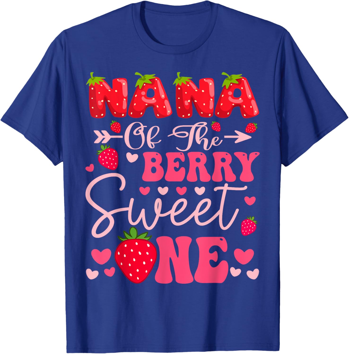 Nana of the Berry Sweet One Strawberry Birthday Girl T-Shirt - 3