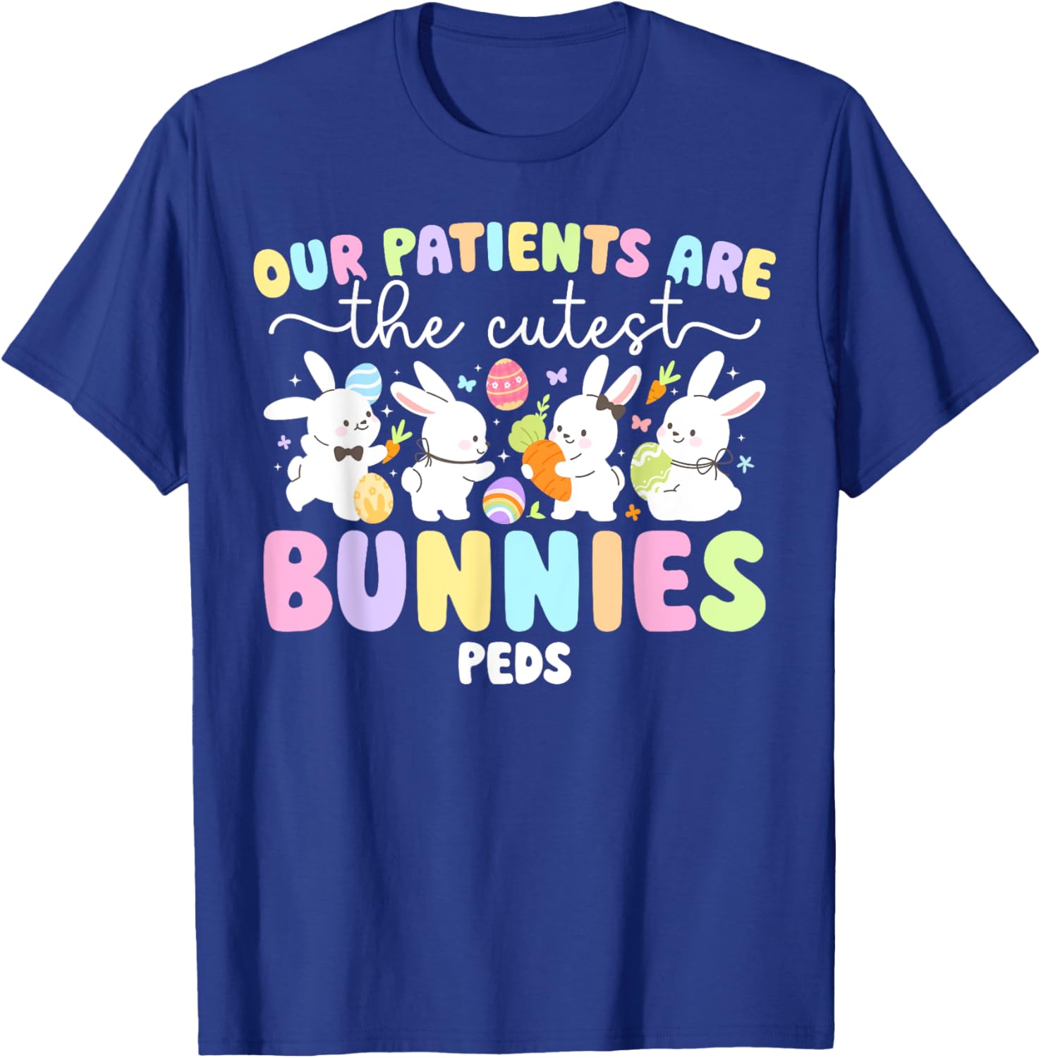 Cute Peds Easter Bunny Pediatric Nurse T-Shirt for Nurse Appreciation Day - 4