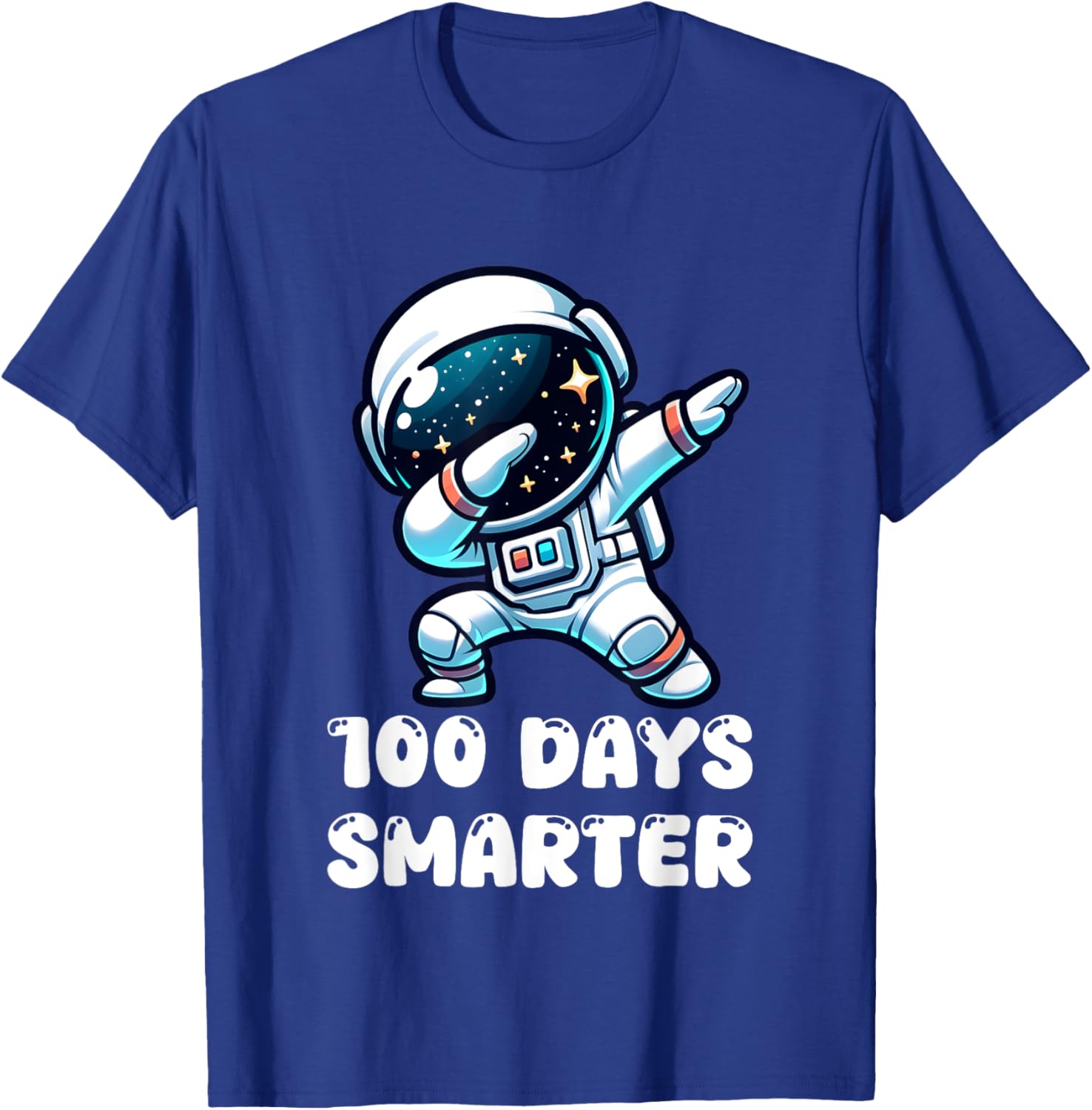100 Days Smarter Dabbing Astronaut Boys T-Shirt for School Celebration - 2