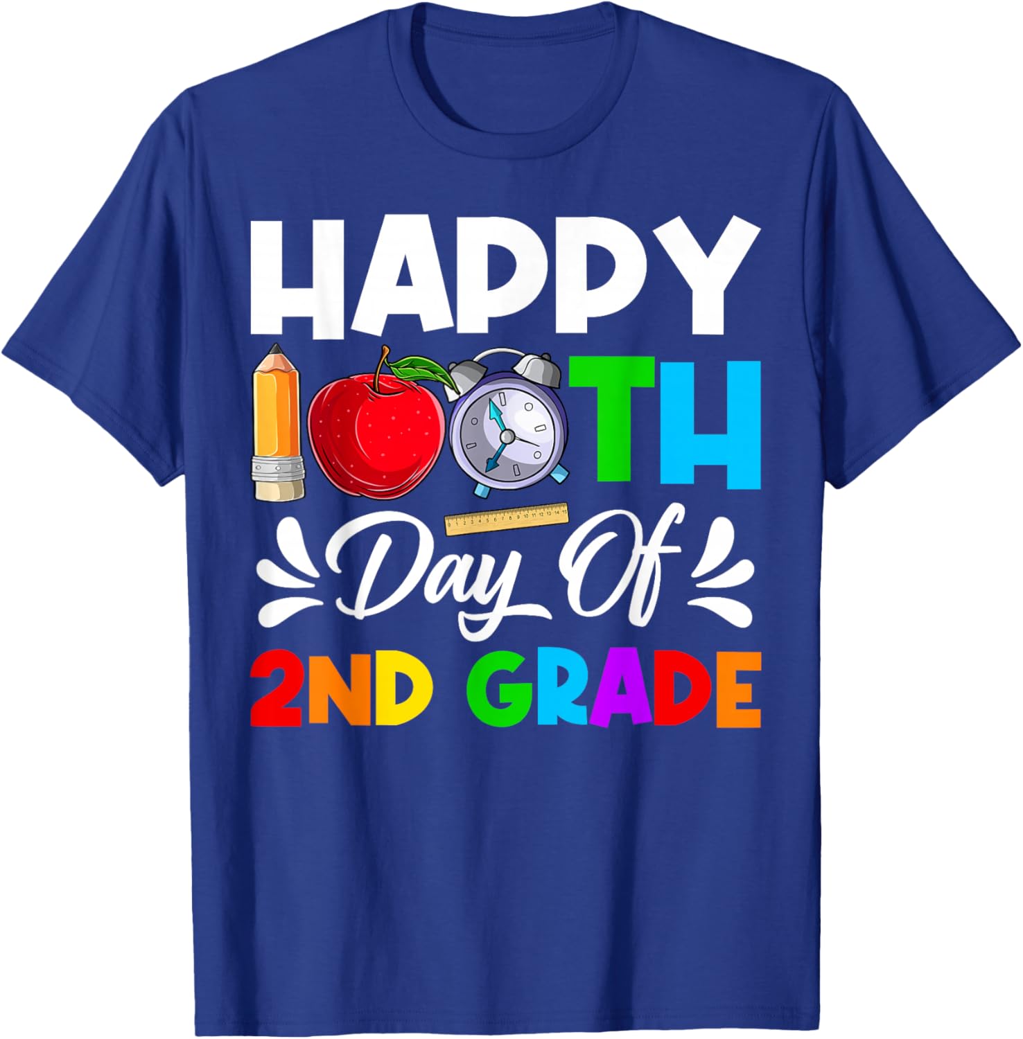 Happy 100th Day 2nd Grade T-Shirt for Boys and Girls, 100 Days Smarter - 16