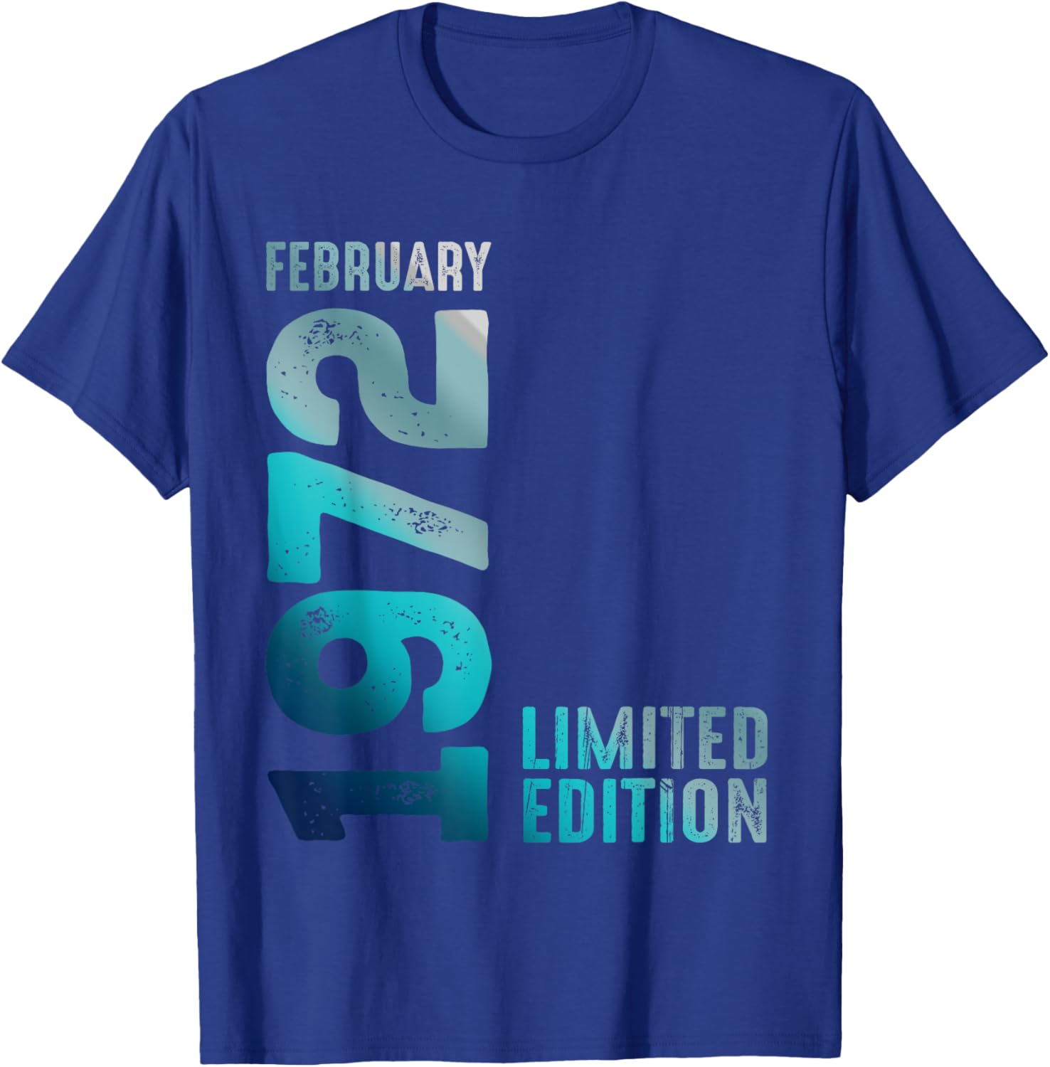 Limited Edition 1972 Birthday T-Shirt for February Birthdays - 6