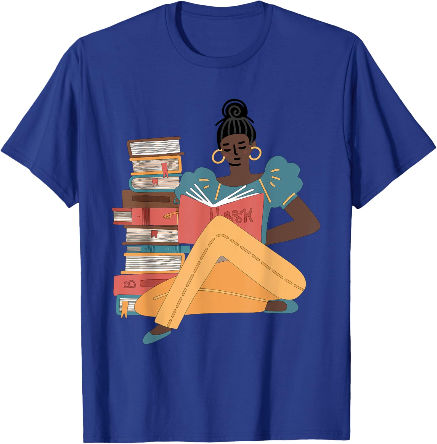 Black Brown Girls Read Books T-Shirt for Bookish Afro American Librarians - 7