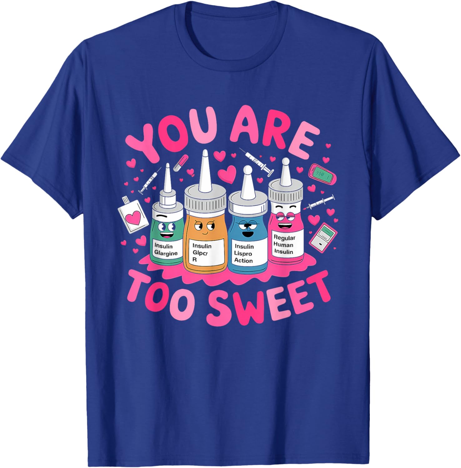 You Are Too Sweet Valentine's Day T-Shirt for ICU NICU PICU ER Nurses - 9