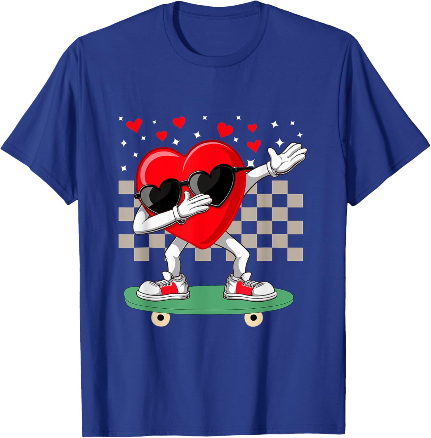 Dabbing Heart Skateboarding Dab Dance T-Shirt for Valentine's Day Fun - 4
