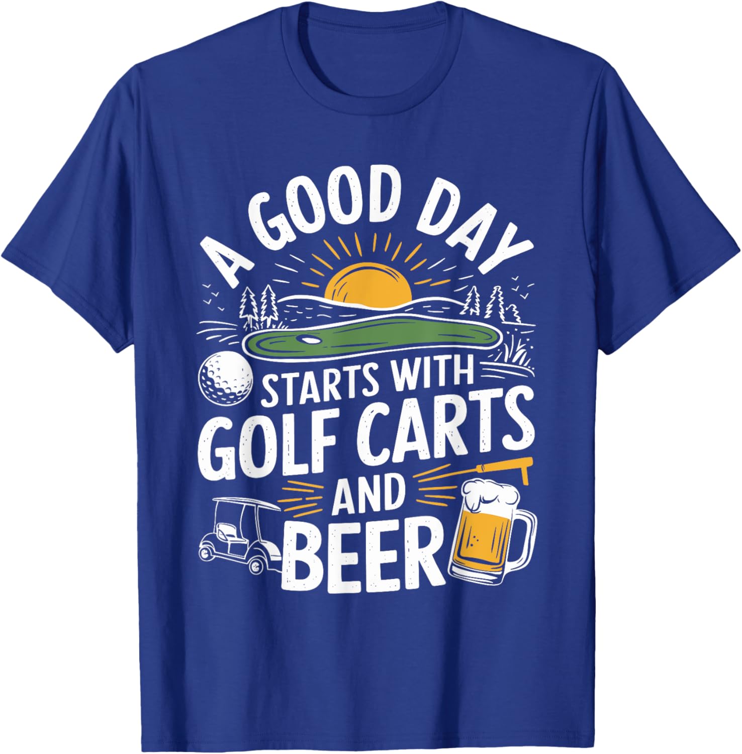 Golf Carts and Beer T-Shirt for Golf Lovers – Perfect Gift for Golfers - 8