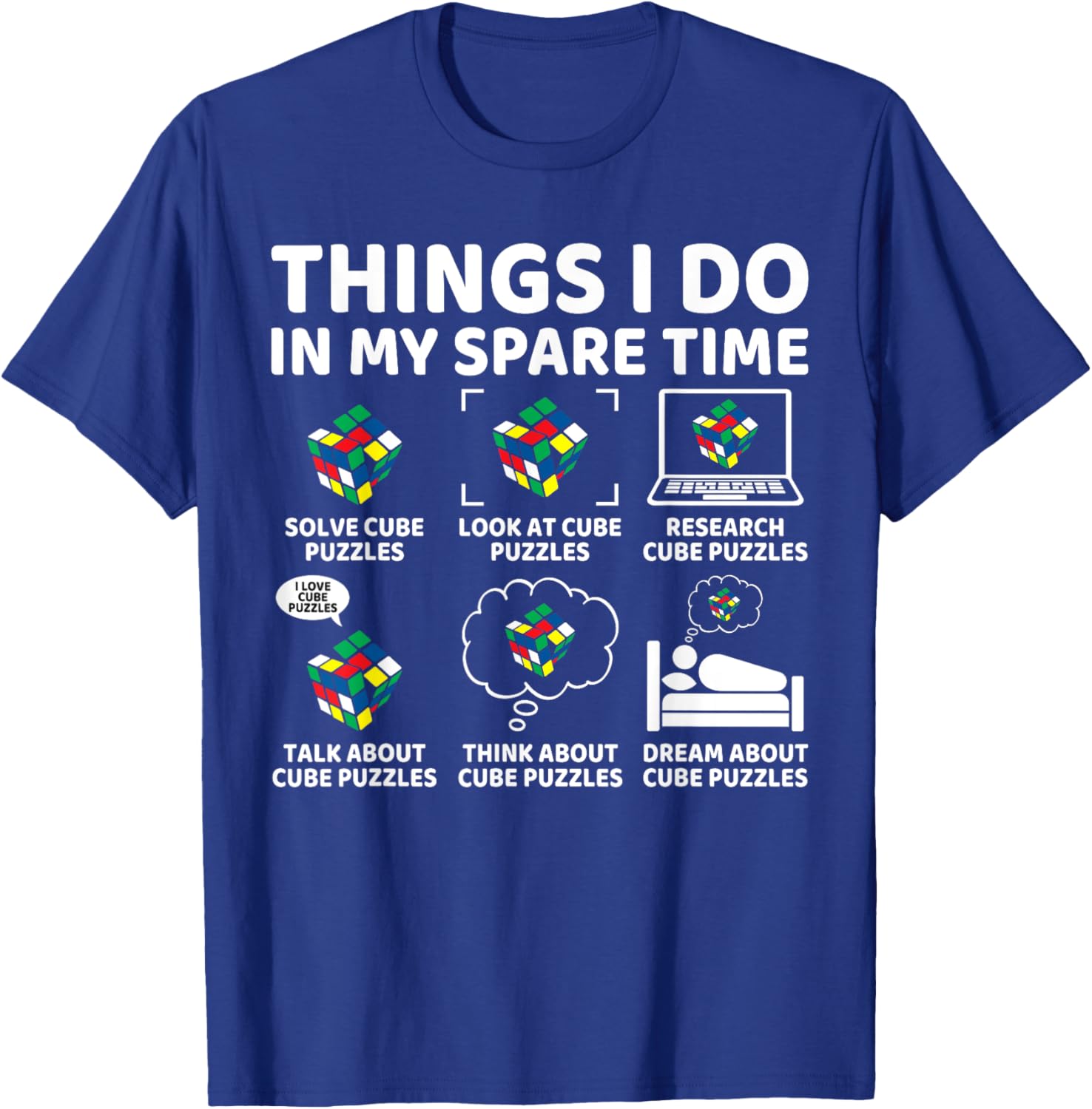 Funny Cube Puzzle Speed Cubing T-Shirt for Puzzle Lovers and Fans - 24