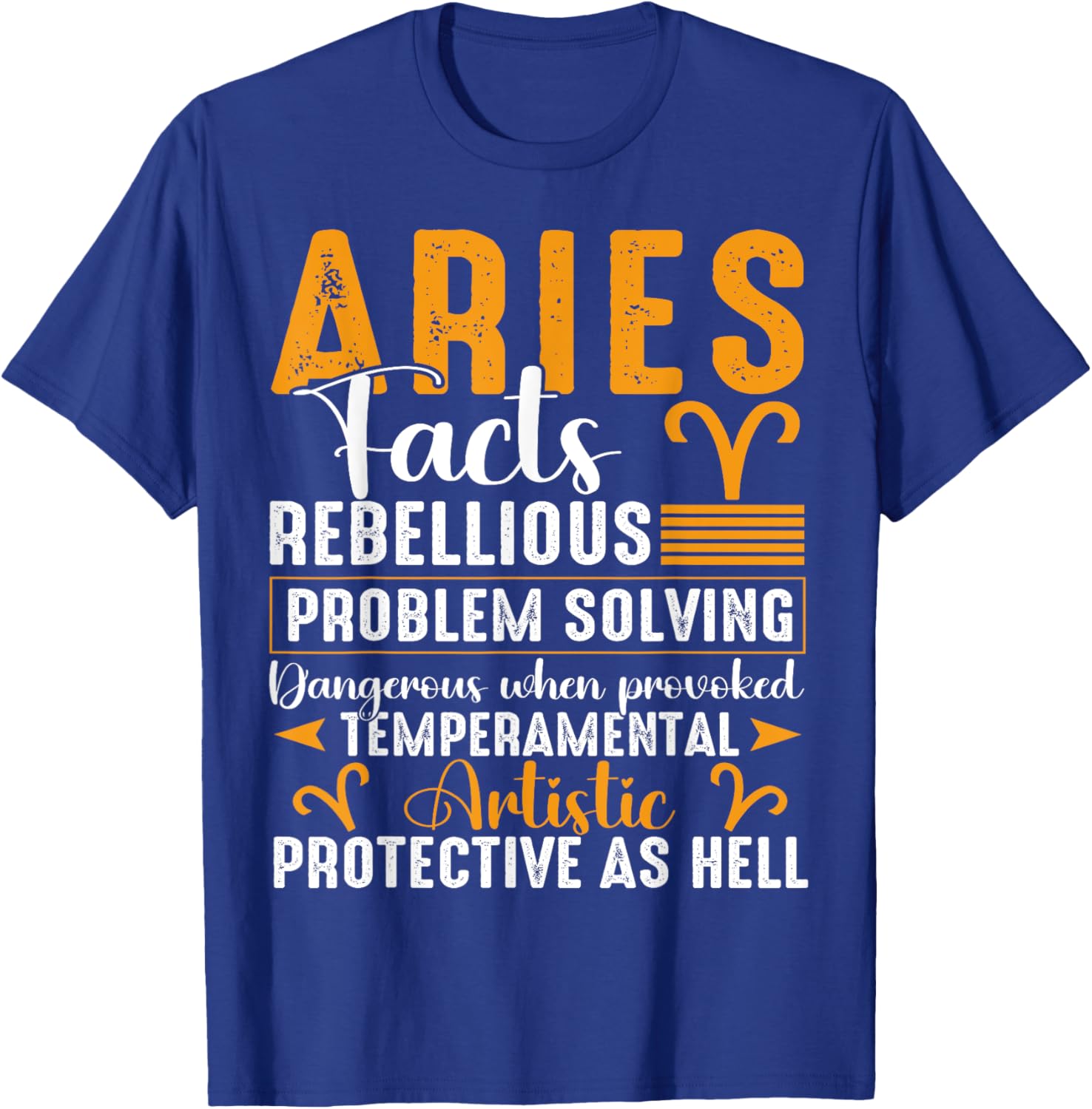 Aries Zodiac Facts T-Shirt for March April Birthdays - Fun Astrology Style - 4