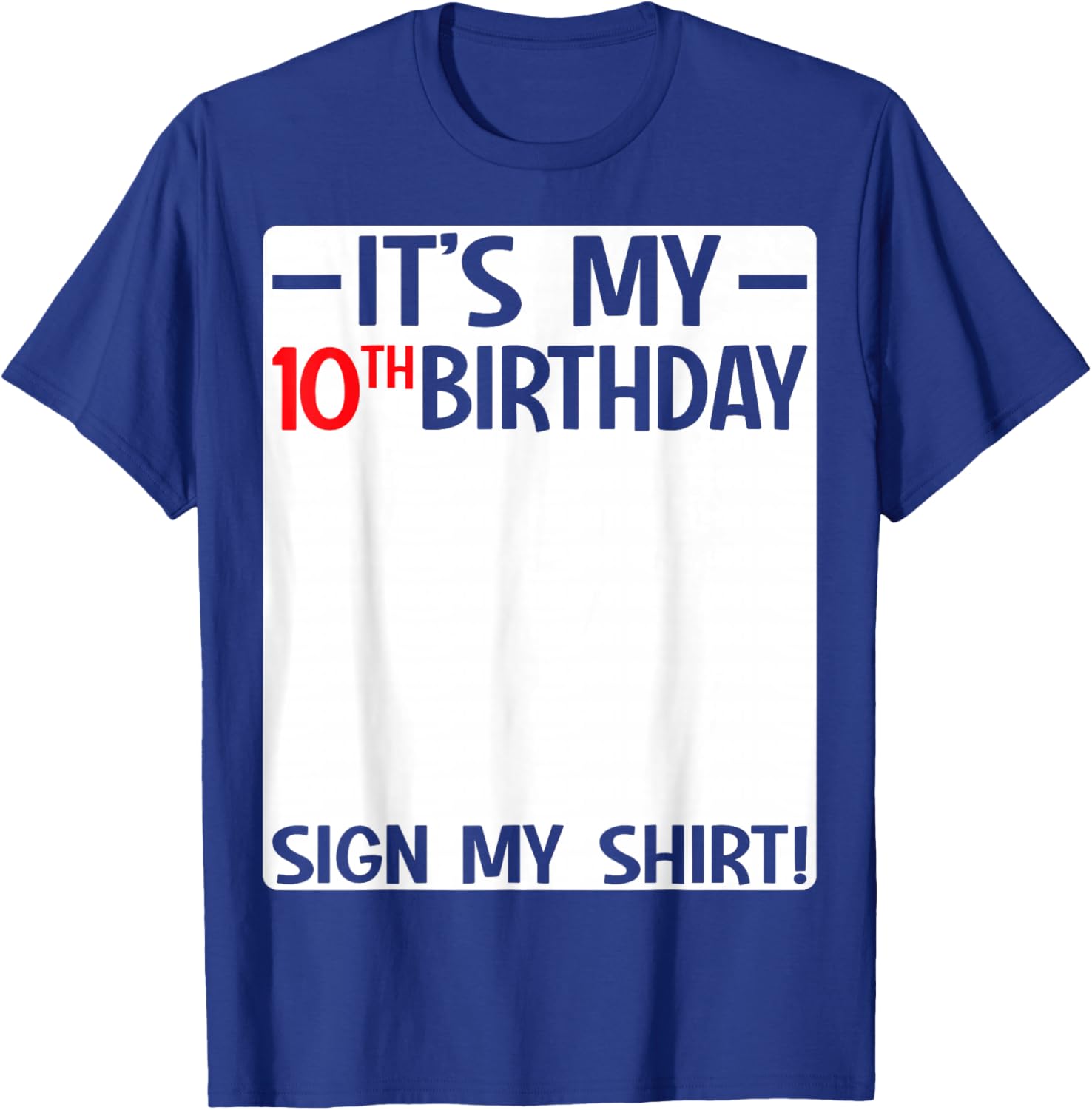 Fun 10th Birthday Party T-Shirt Sign for Kids Celebrating Ten Years Old - 20