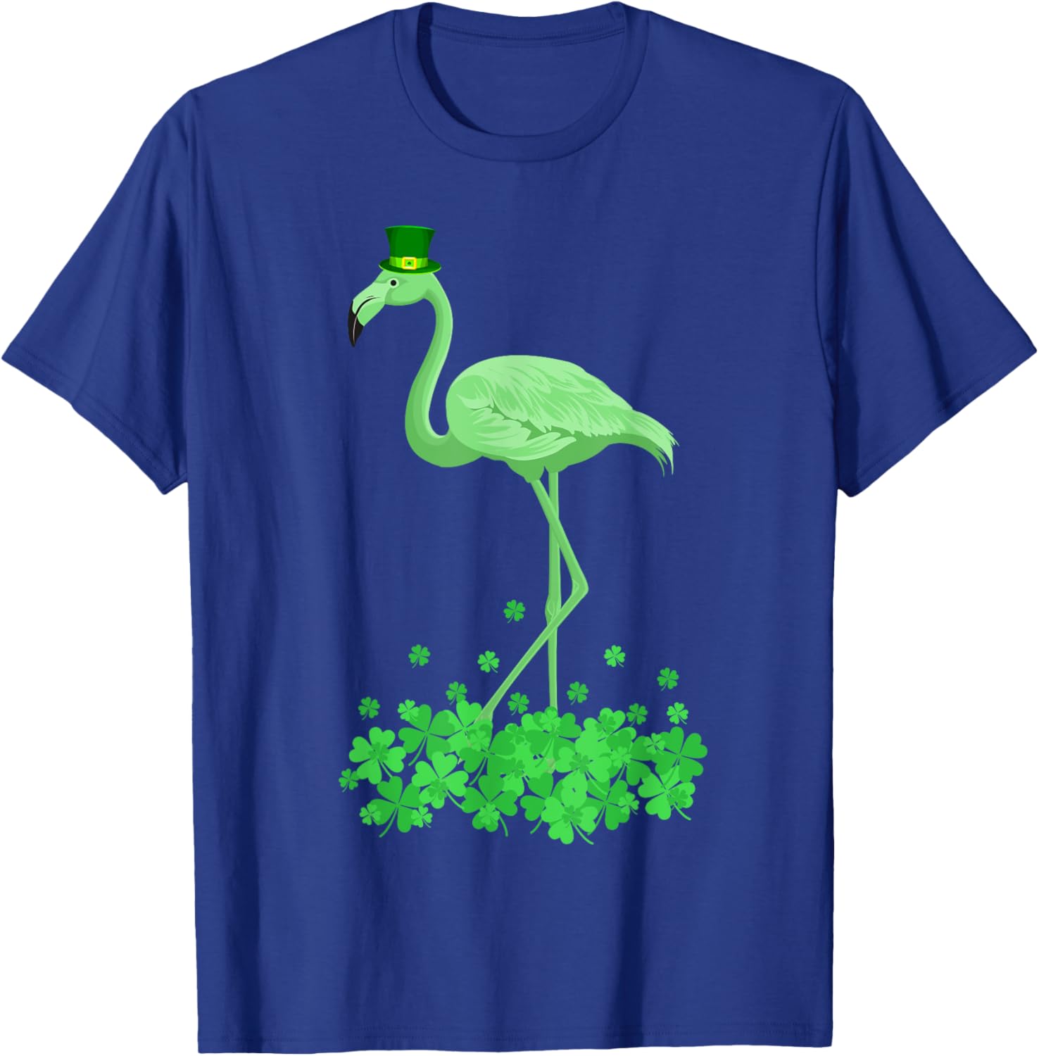 Lucky Leprechaun Flamingo T-Shirt for St Patrick's Day Fun - 16