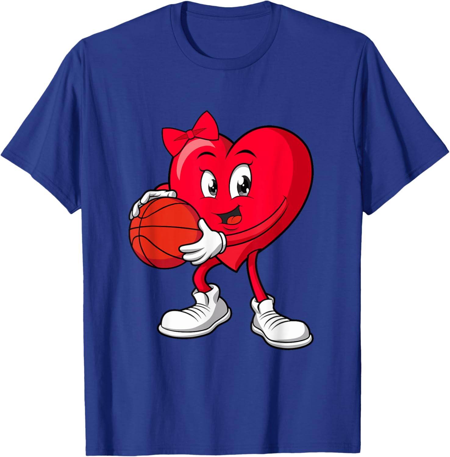 Cute Red Heart Basketball T-Shirt for Girls Perfect for Valentine's Day - 13
