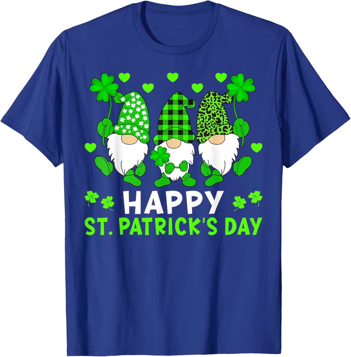 Happy St Patricks Day Gnomes Shamrock T-Shirt for Men Women Kids - 4