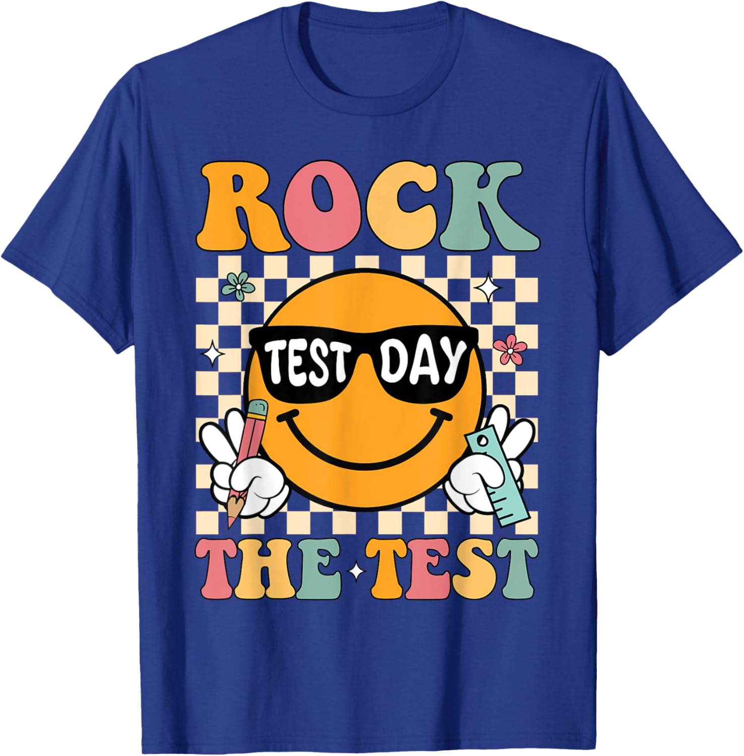 Test Day Rock The Test Teacher T-Shirt Motivational Gift for Educators - 23