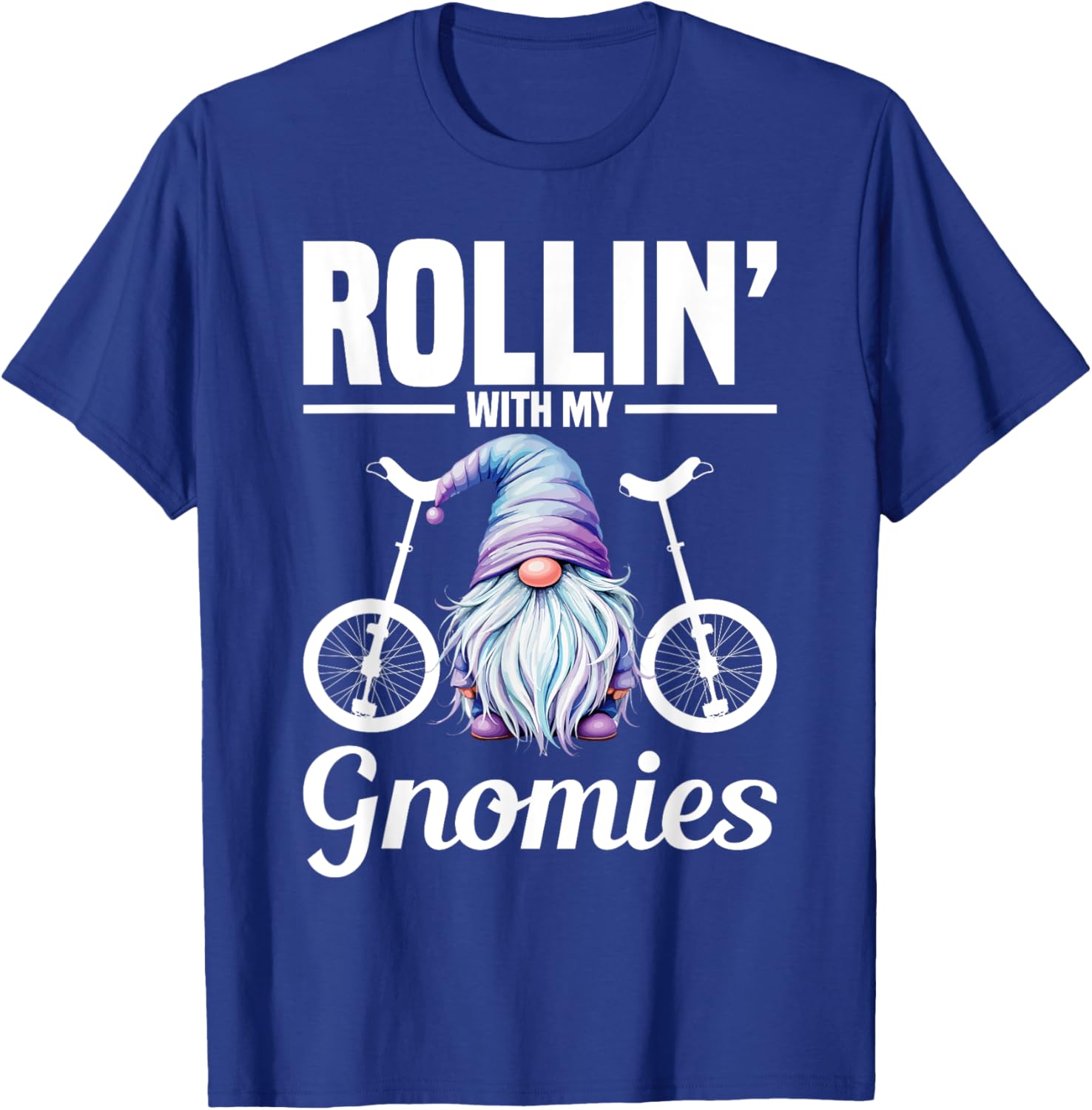 Monocycle Riding Gnomies Unicyclist T-Shirt Fun Apparel for Cyclists - 14