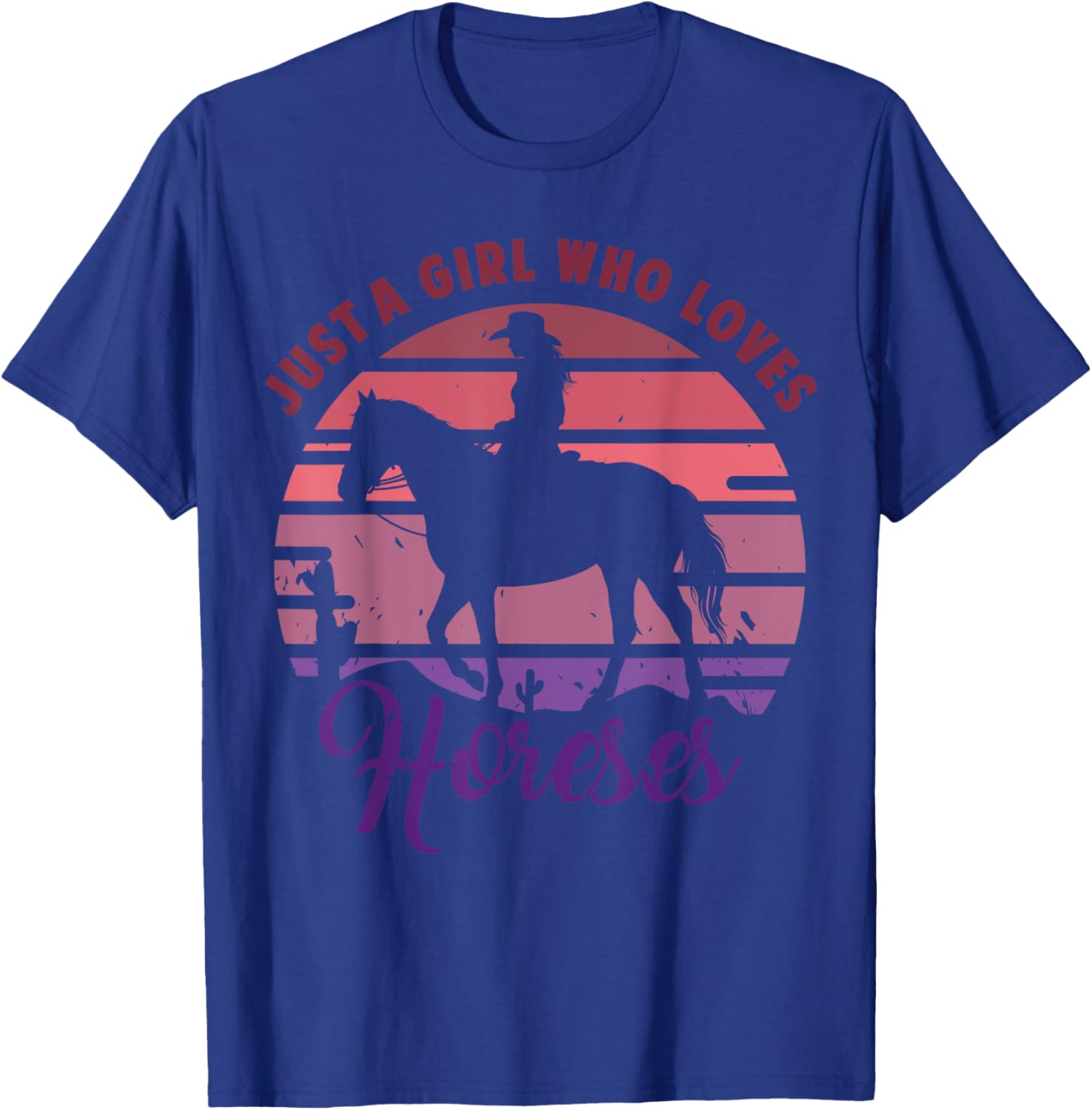 Just A Girl Who Loves Horses T-Shirt for Girls Who Love Horseback Riding - 22