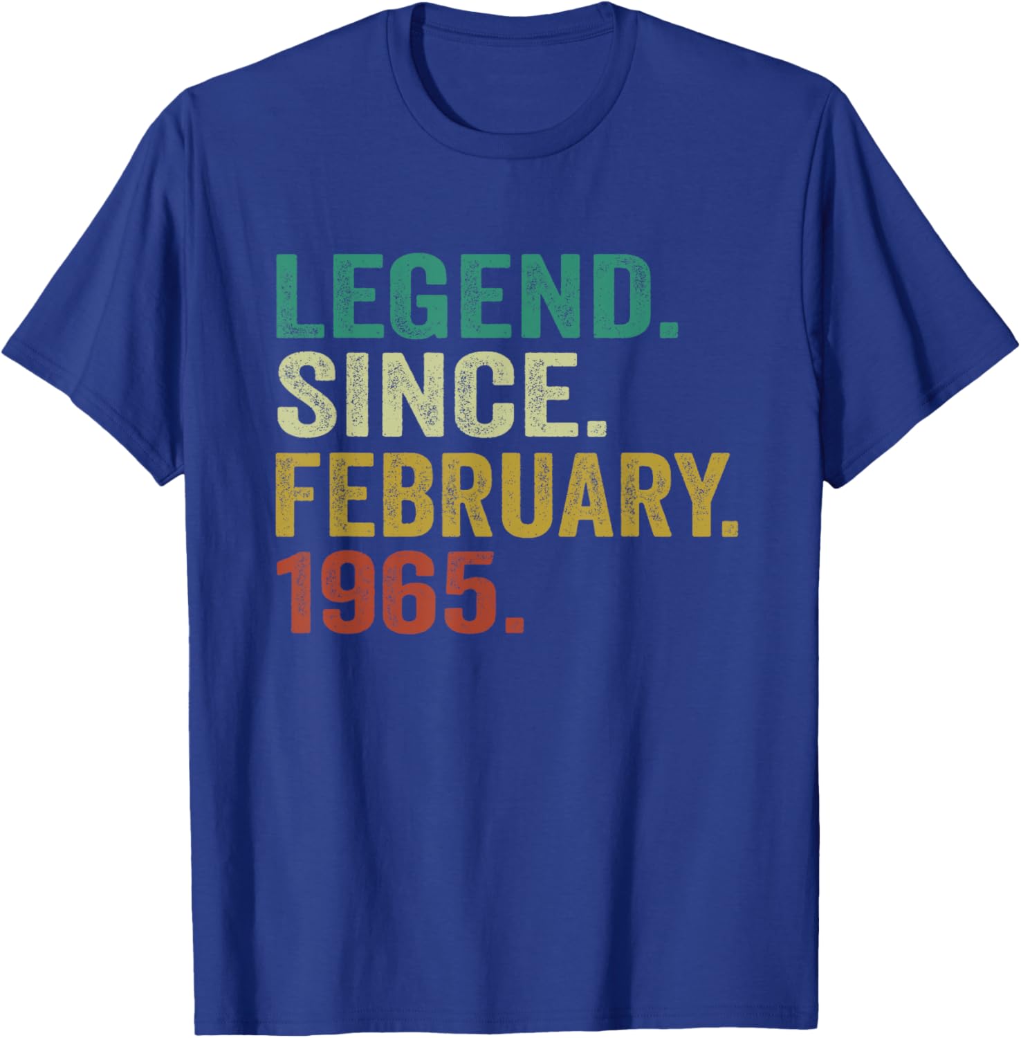 60th Birthday T-Shirt for Men and Women - Legend Since February 1965 - 28