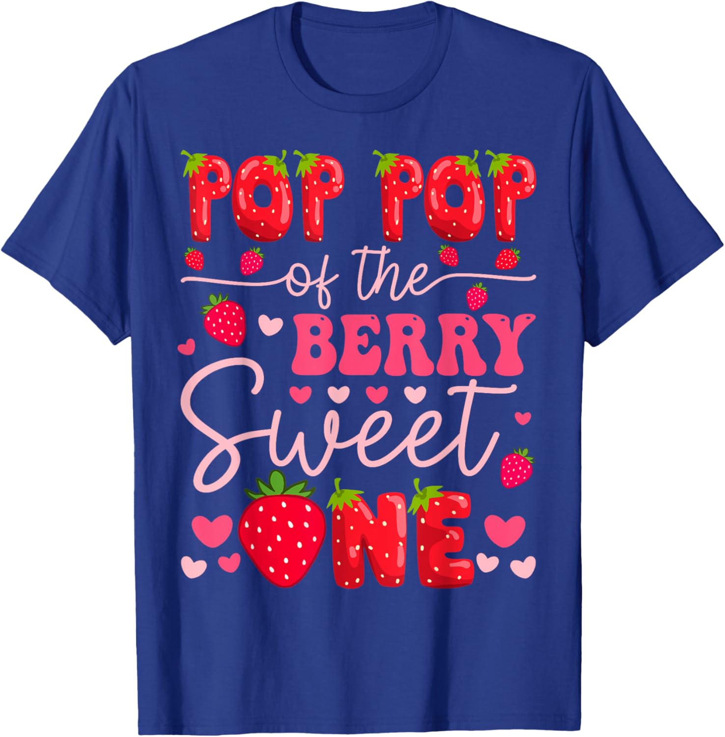 Cute Strawberry 1st Birthday Girl T-Shirt Perfect for Party Celebration - 1