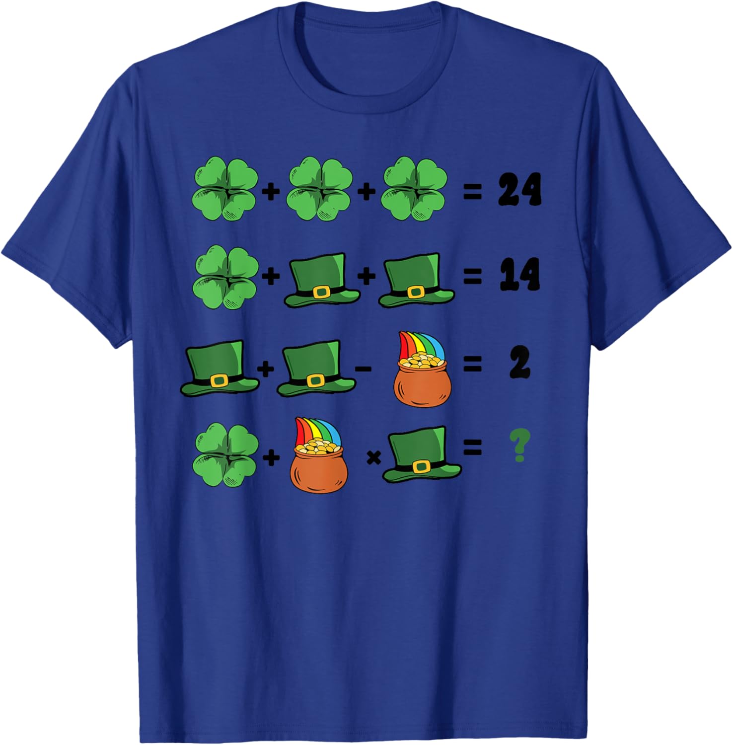 Funny St Patricks Day Shamrock Math Teacher T-Shirt for Irish Celebrations - 2