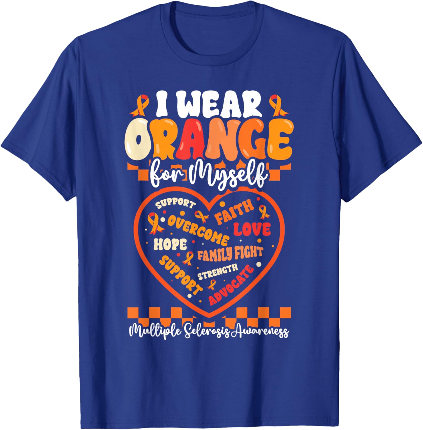 Wear Orange Ribbon MS Warrior T-Shirt for Multiple Sclerosis Awareness - 6