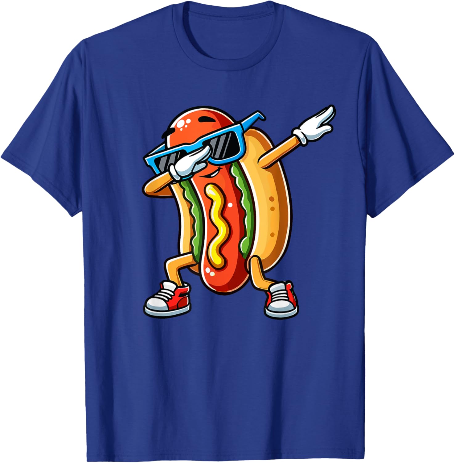Funny Dabbing Hotdog Sunglasses T-Shirt for Kids Who Love Dogs and Hotdogs - 29