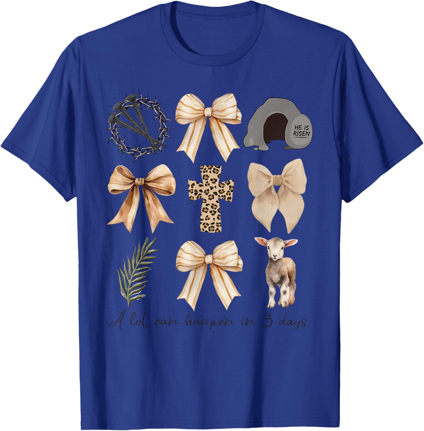 Coquette Bow Christian Easter T-Shirt – A Lot Can Happen in Three Days - 5