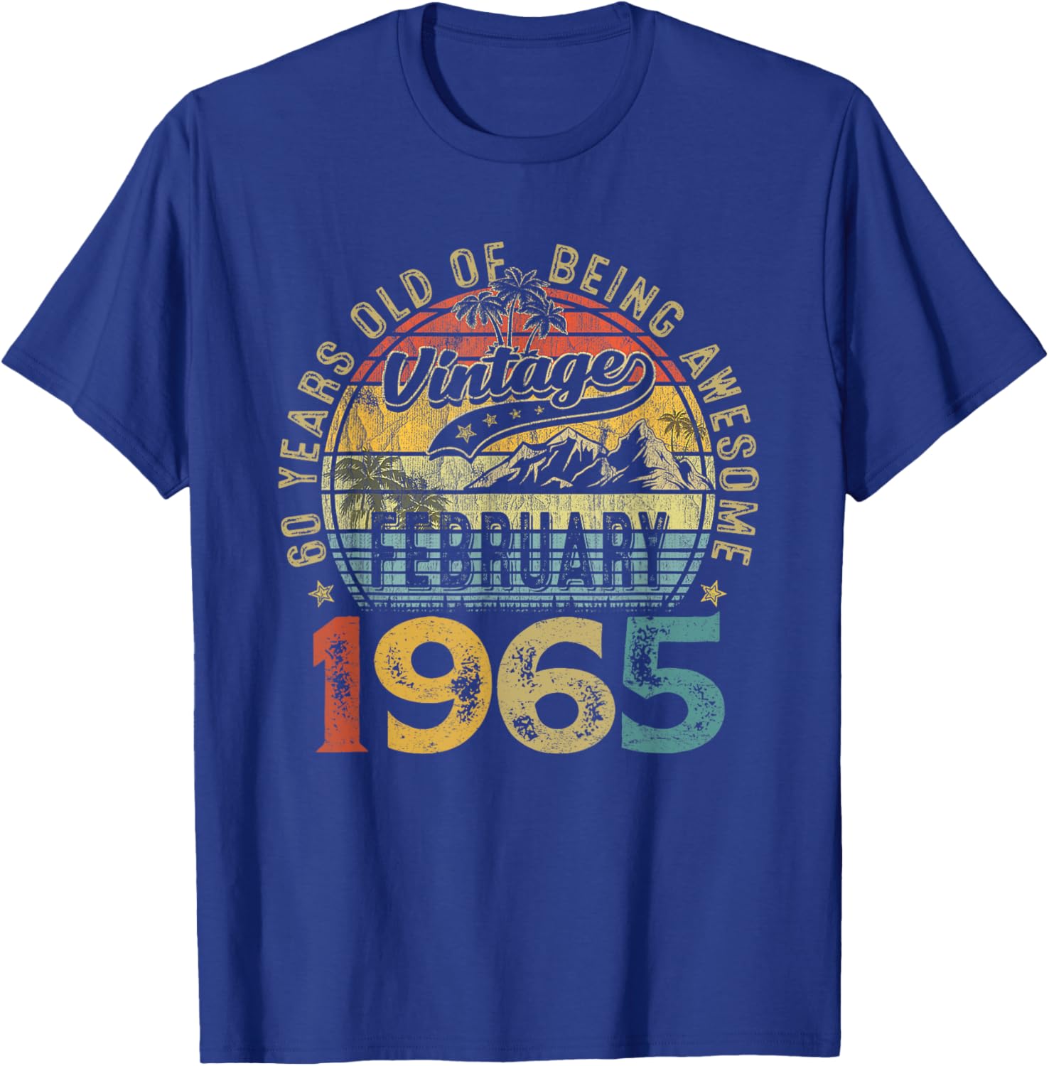 Vintage Retro 60th Birthday T-Shirt for February 1965 Celebration - 7