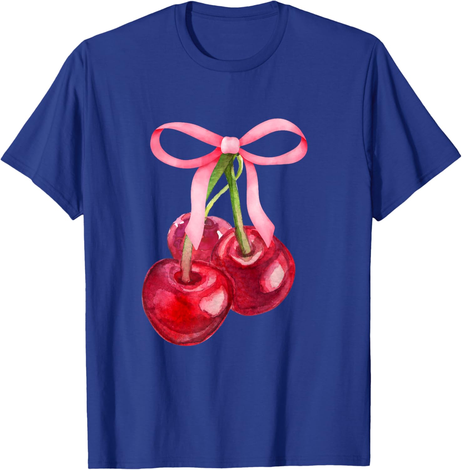 Coquette Red Cherry Pink Bows Preppy Girls T-Shirt for Stylish Kids - 1
