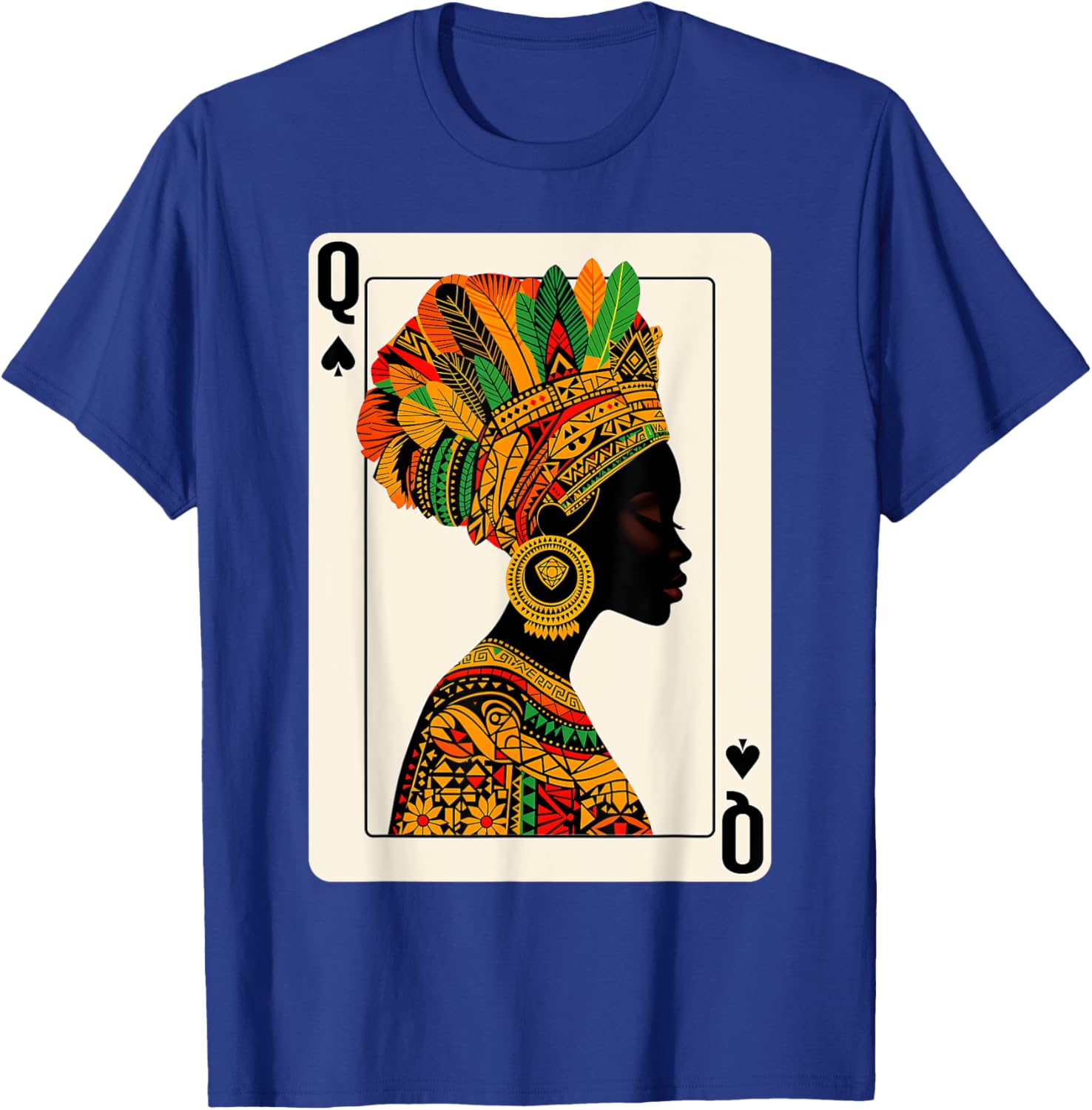 Black Queen of Spades Card Game T-Shirt Celebrating Proud Black Women - 8