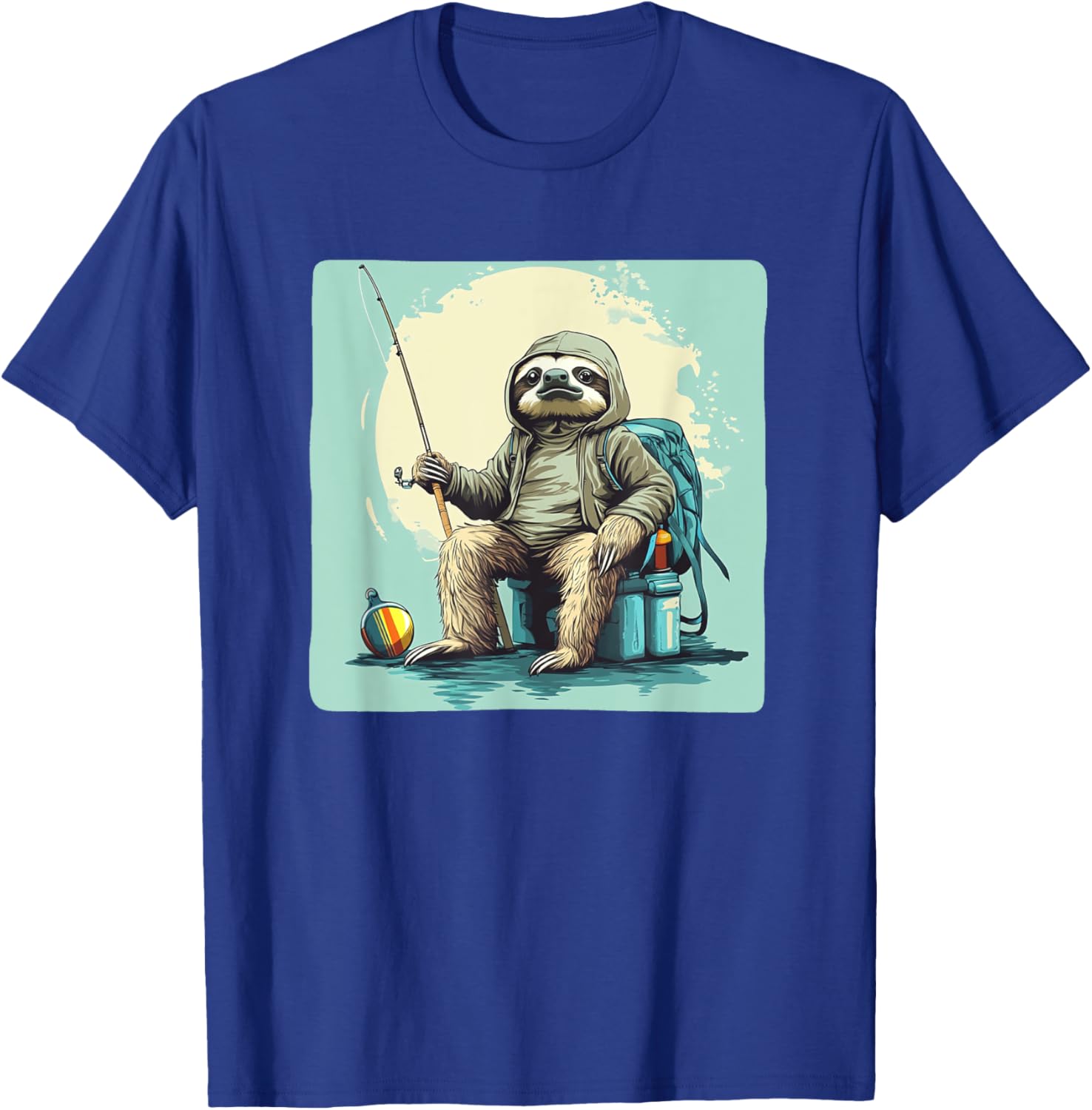 Fishing Sloth T-Shirt - Slow and Steady Wins the Catch Apparel - 1