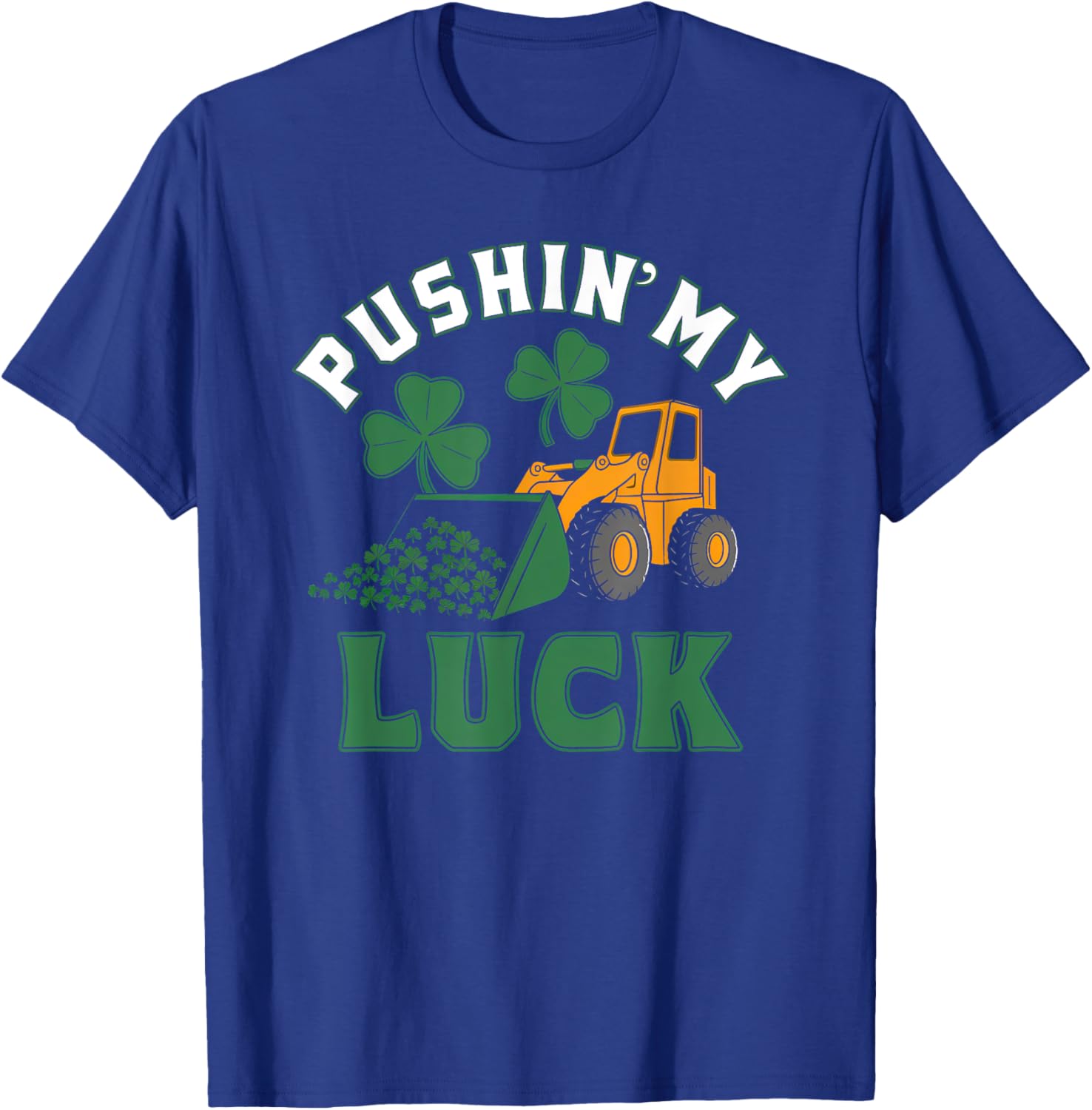 Funny St Patrick's Day Shamrock T-Shirt for Boys - Pushin My Luck Design - 5