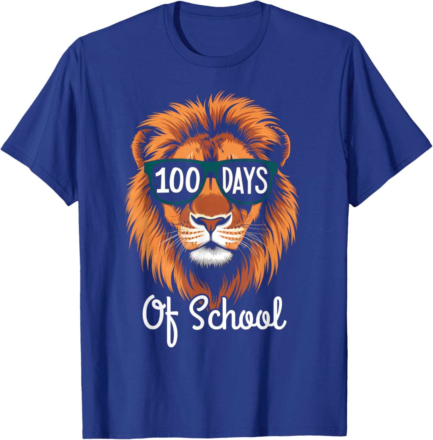 Cool Lion 100 Days Smarter Kids T-Shirt for 100th Day of School Fun - 2
