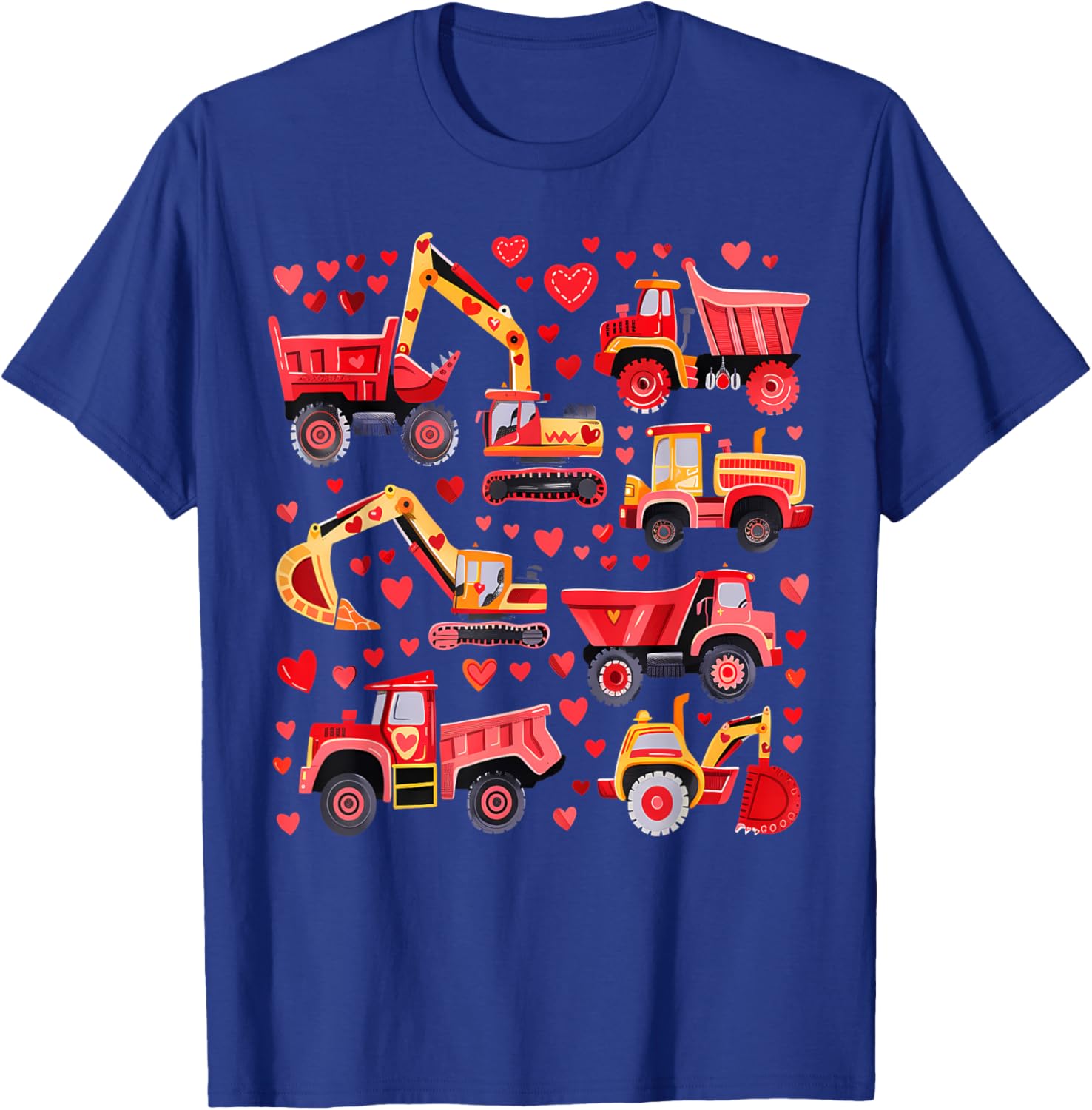 Loads of Love Construction Trucks Valentine's Day T-Shirt for Toddler Boys - 22