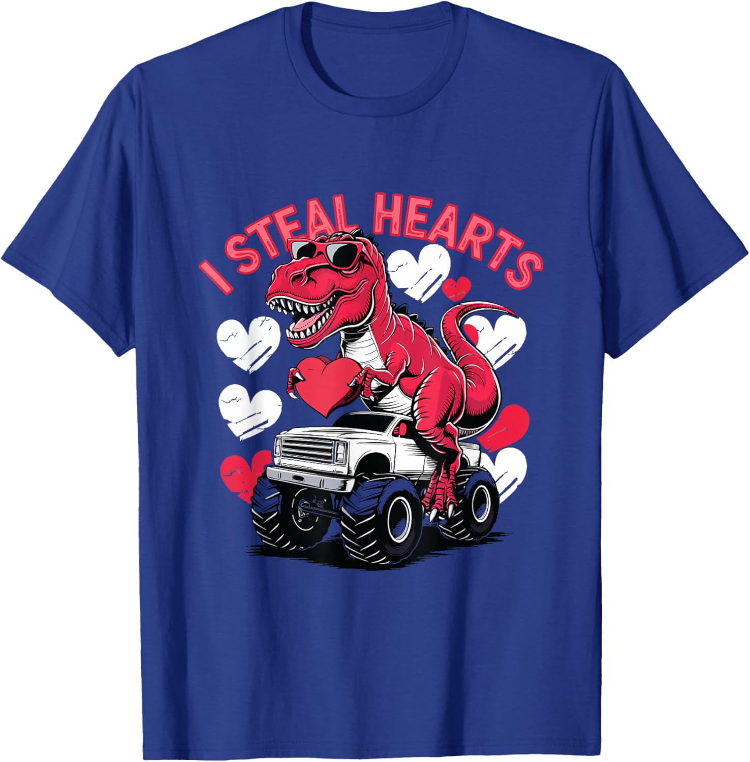 I Steal Hearts Toddler T-Rex Valentine's Day Shirt for Baby Boys - 11