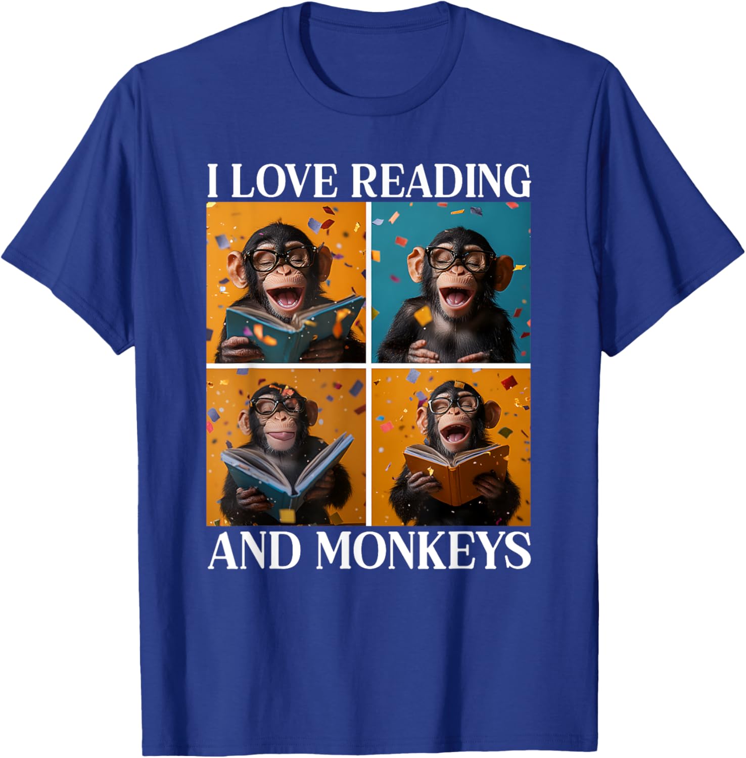 Adorable Love Reading and Monkeys T-Shirt for Book Lovers and Kids - 12