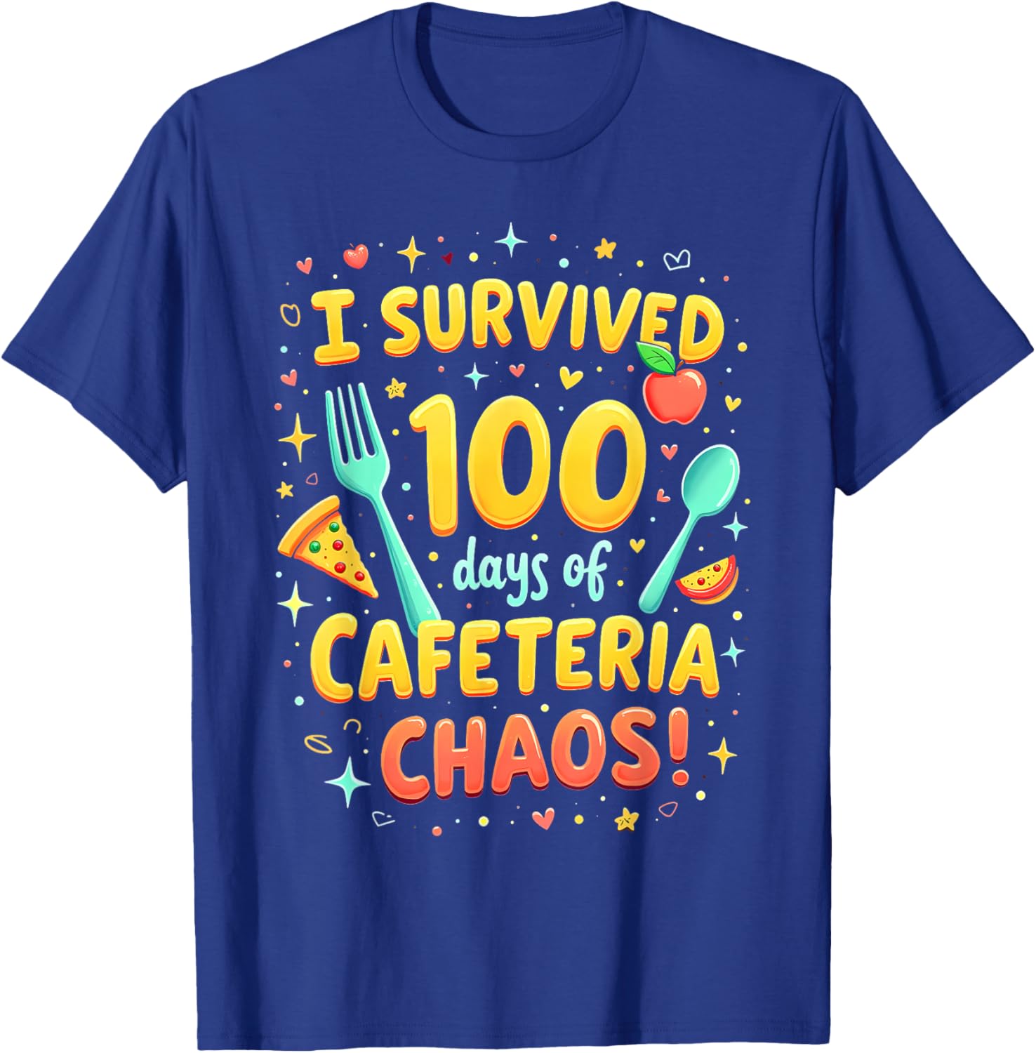 I Survived School Cafeteria Chaos Funny Lunch Lady T-Shirt for Kids - 6