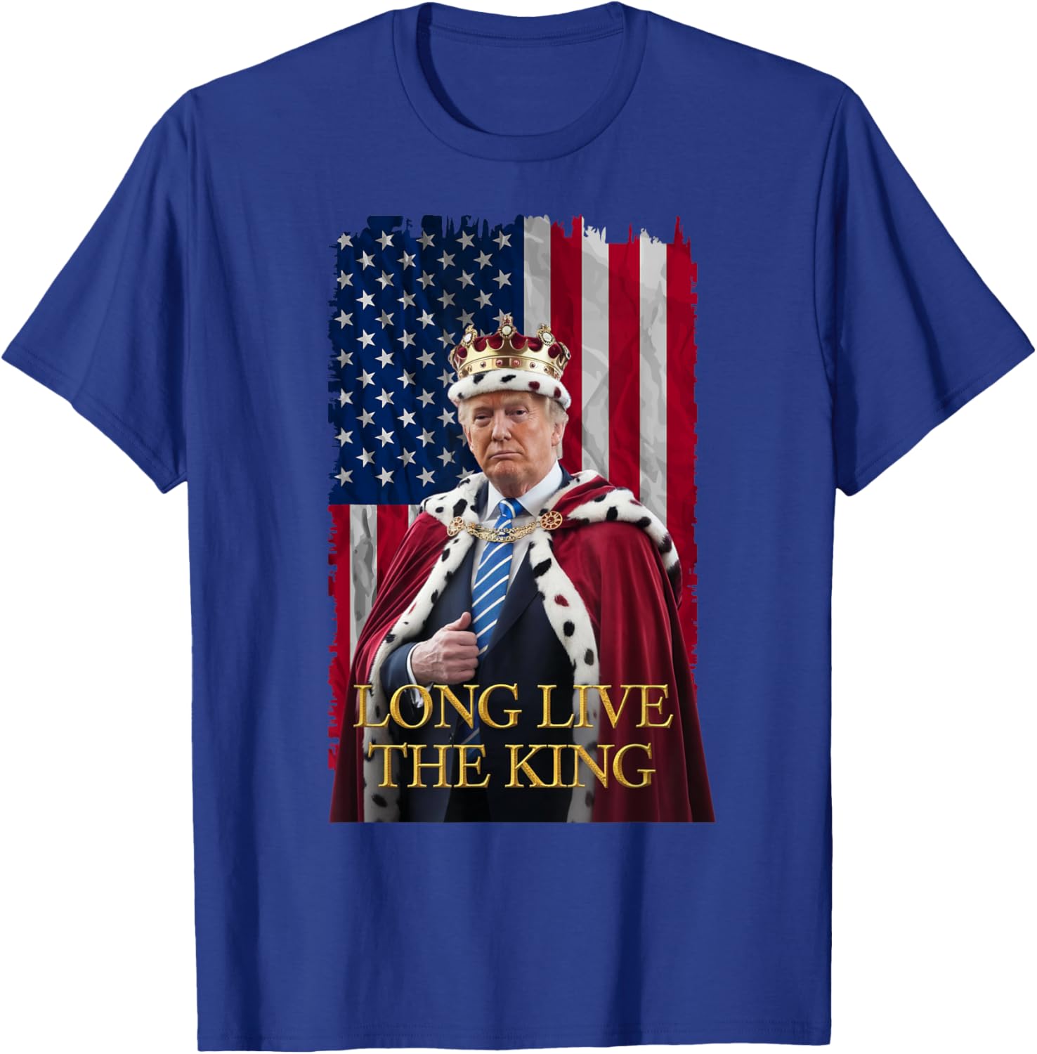 Long Live The King Vintage Trump Portrait T-Shirt for 4th of July Fun - 10