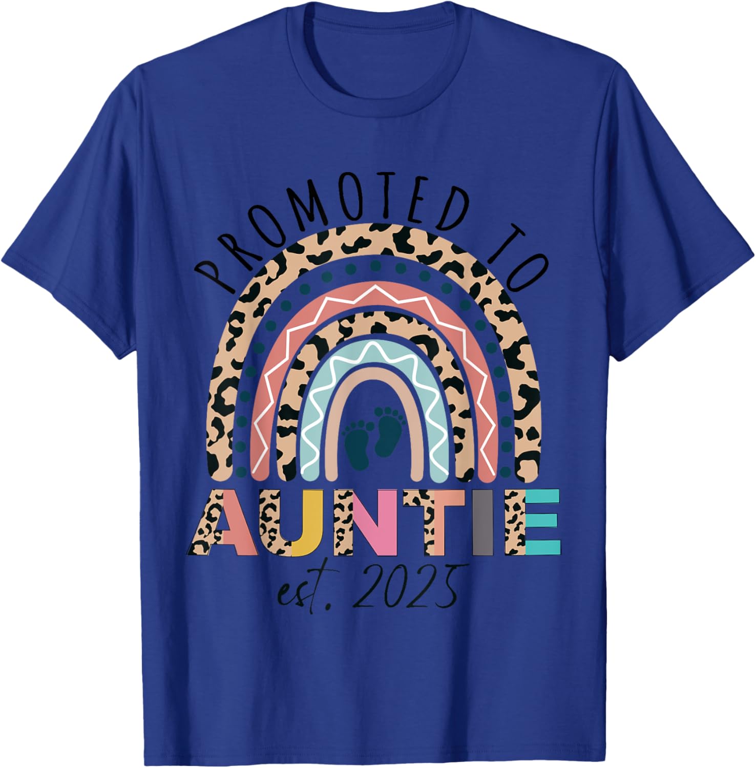 Promoted to Auntie Est 2025 Cute Mothers Day T-Shirt Gift for Aunties - 12