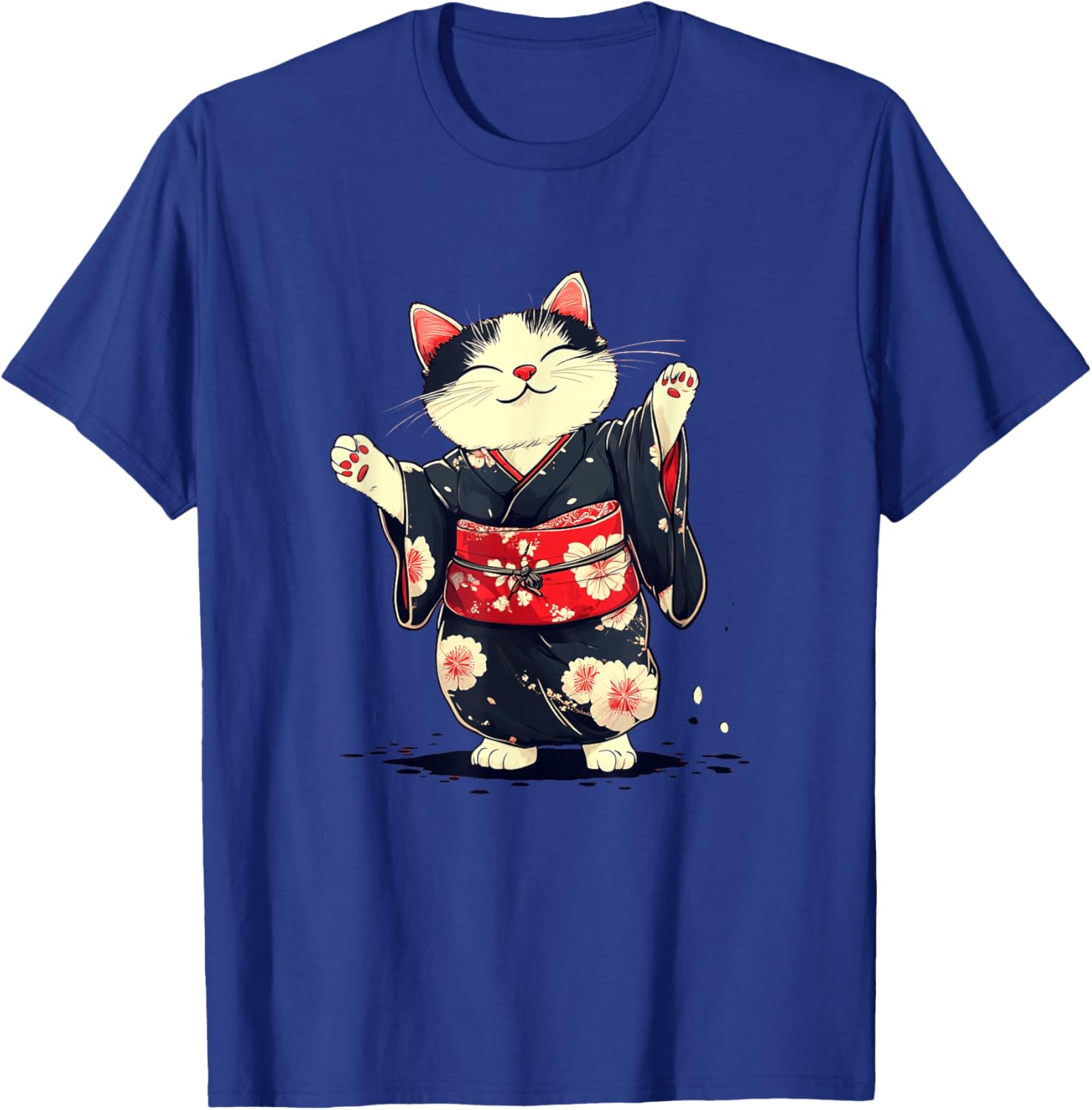 Pretty Kimono Cat T-Shirt for Japanese Style Lovers - Unisex Kids Adults - 8