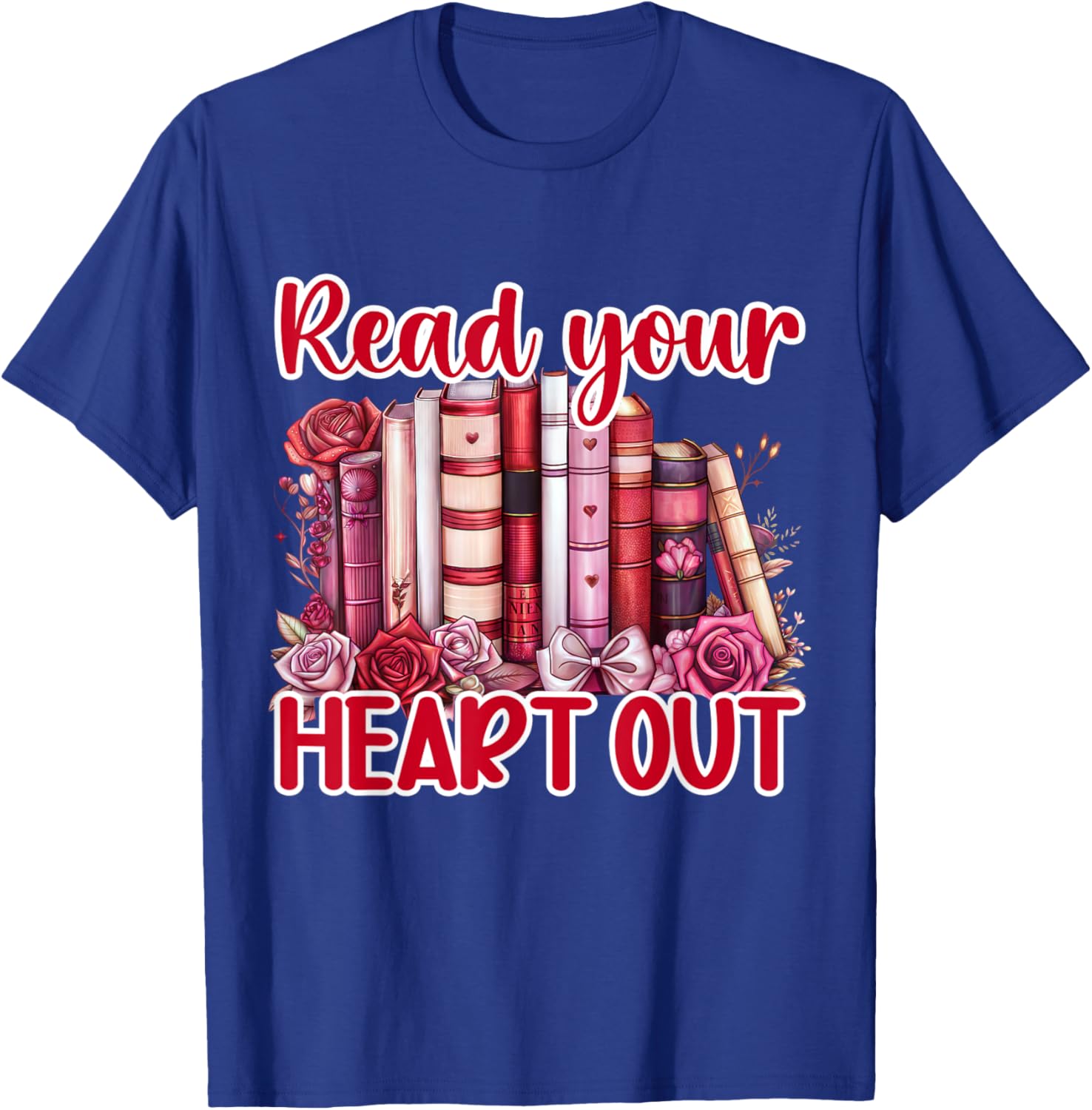 Retro Read Your Heart Out Valentine's Day T-Shirt for Book Lovers and Teachers - 26