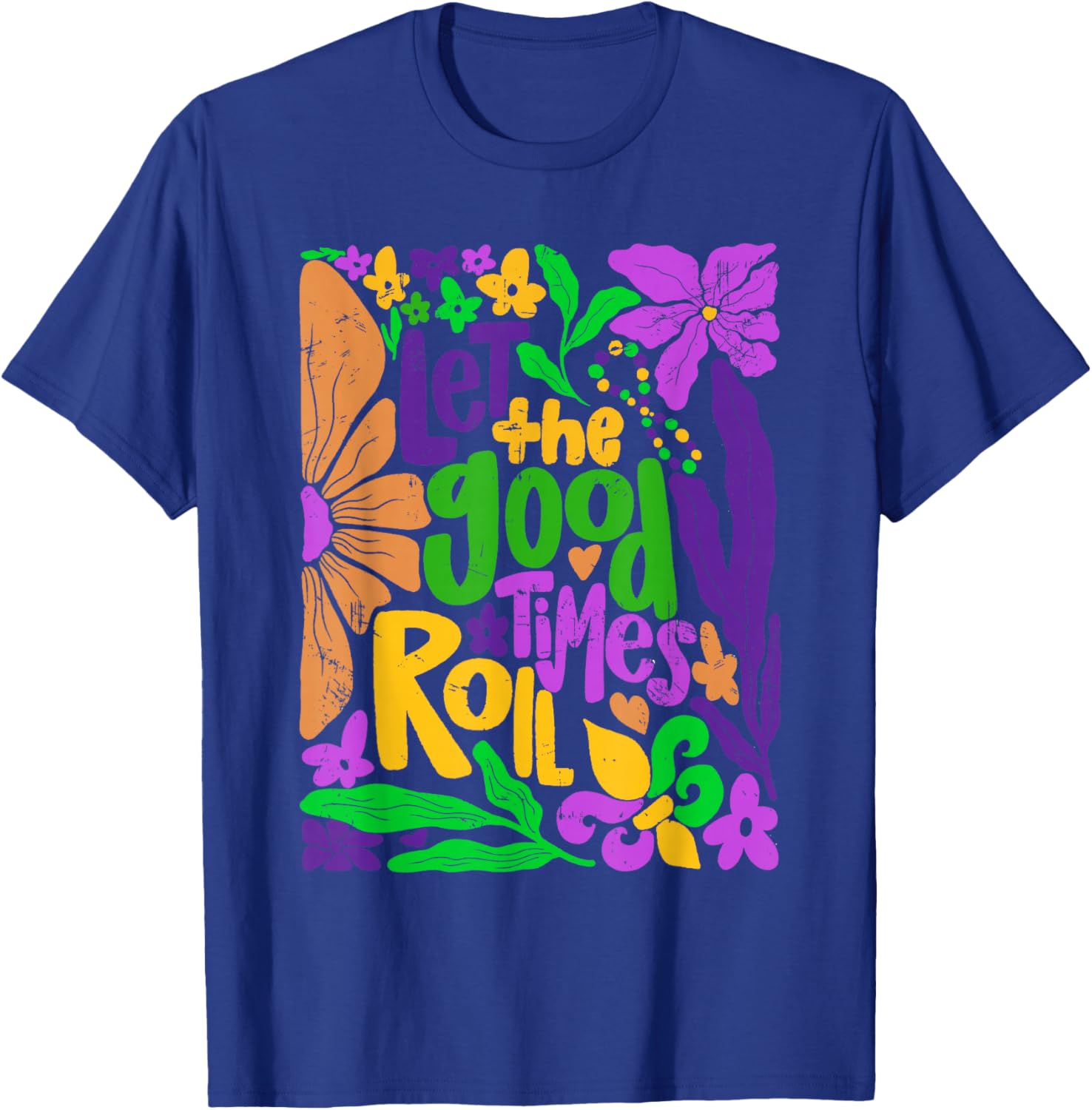Mardi Gras Let the Good Times Roll Fleur De Lis T-Shirt for All Ages - 4