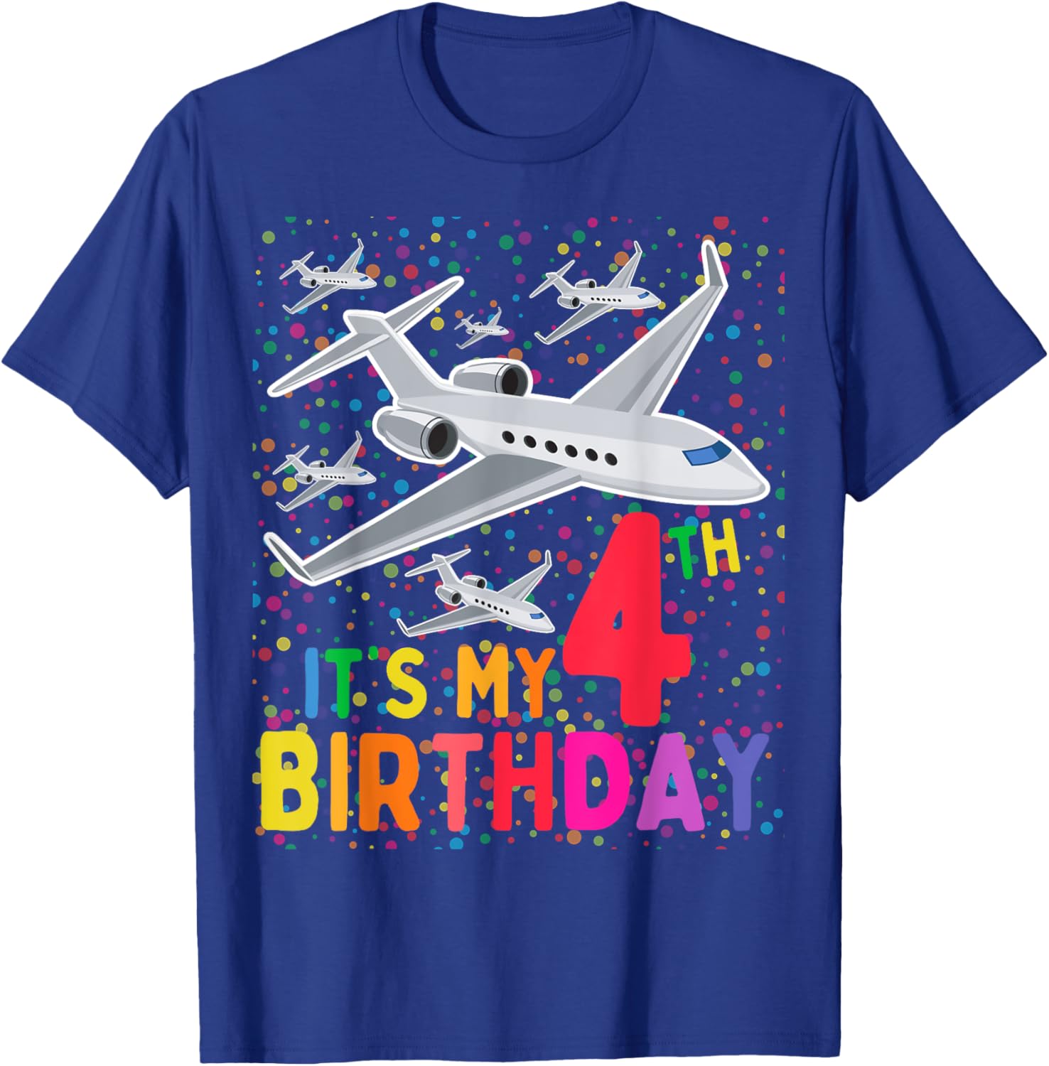 Its My 4th Birthday Airplane T-Shirt for Boys and Girls Fun Gift - 10